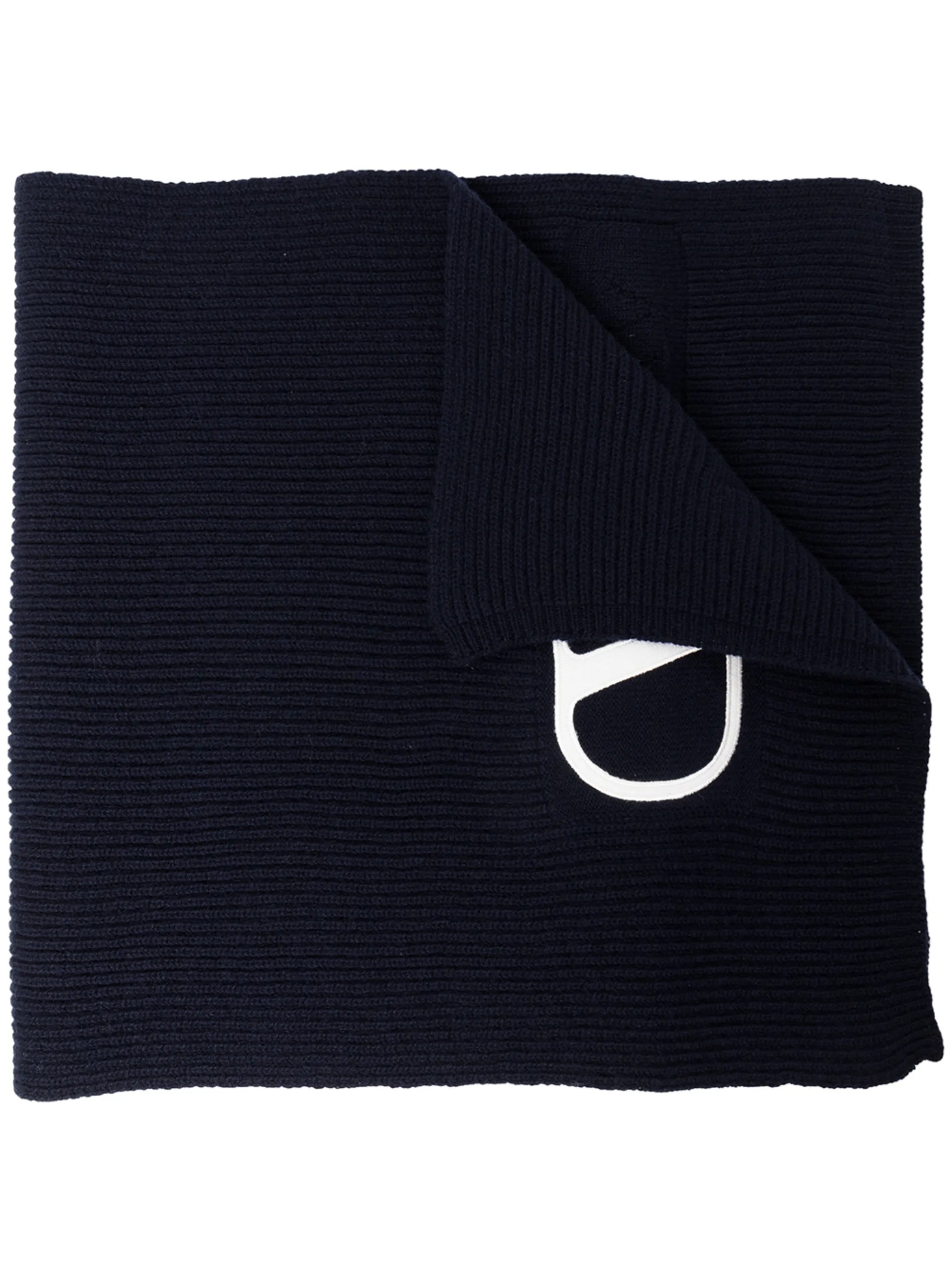 VLogo Signature ribbed-knit scarf