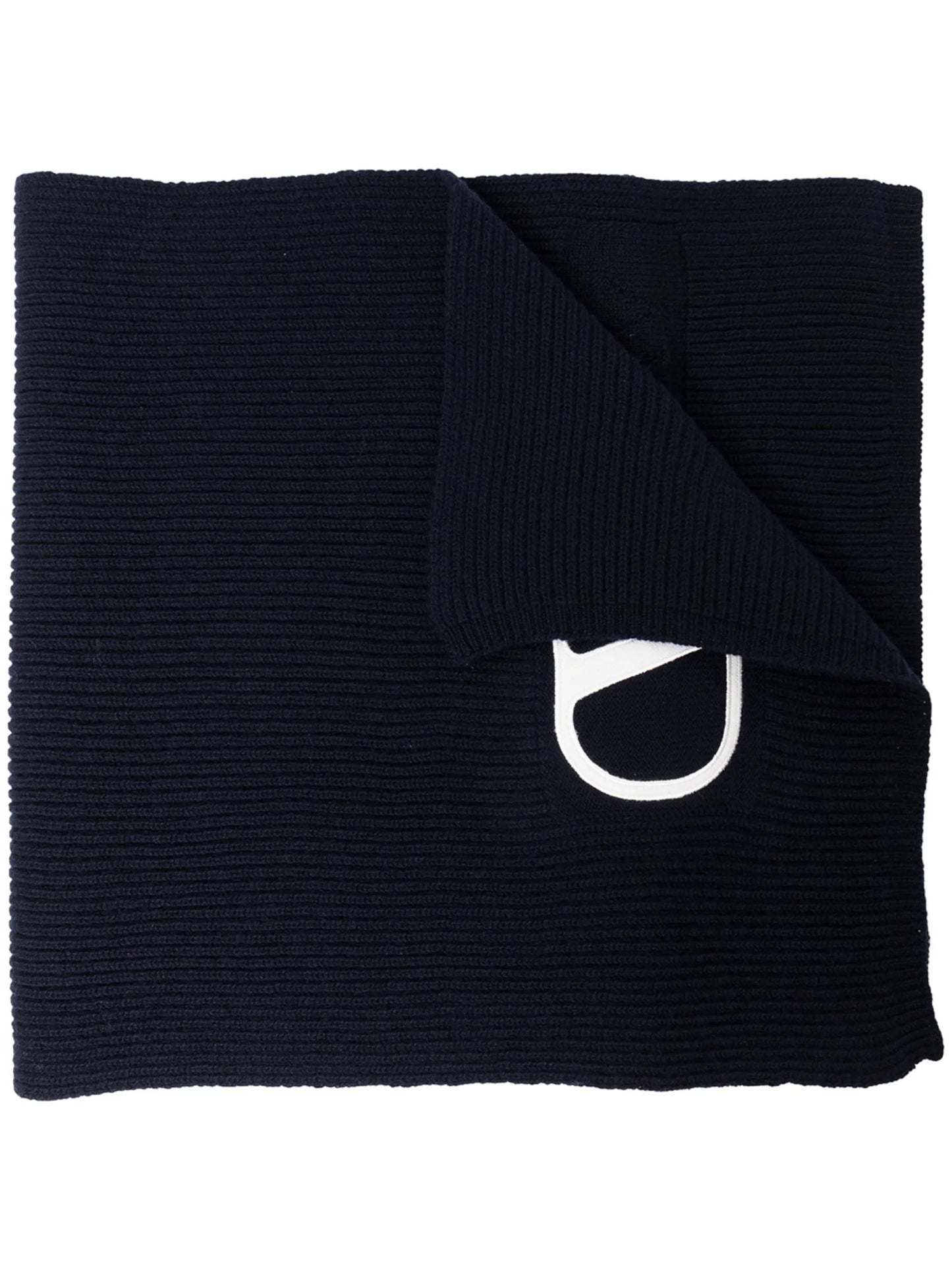 VLogo Signature ribbed-knit scarf