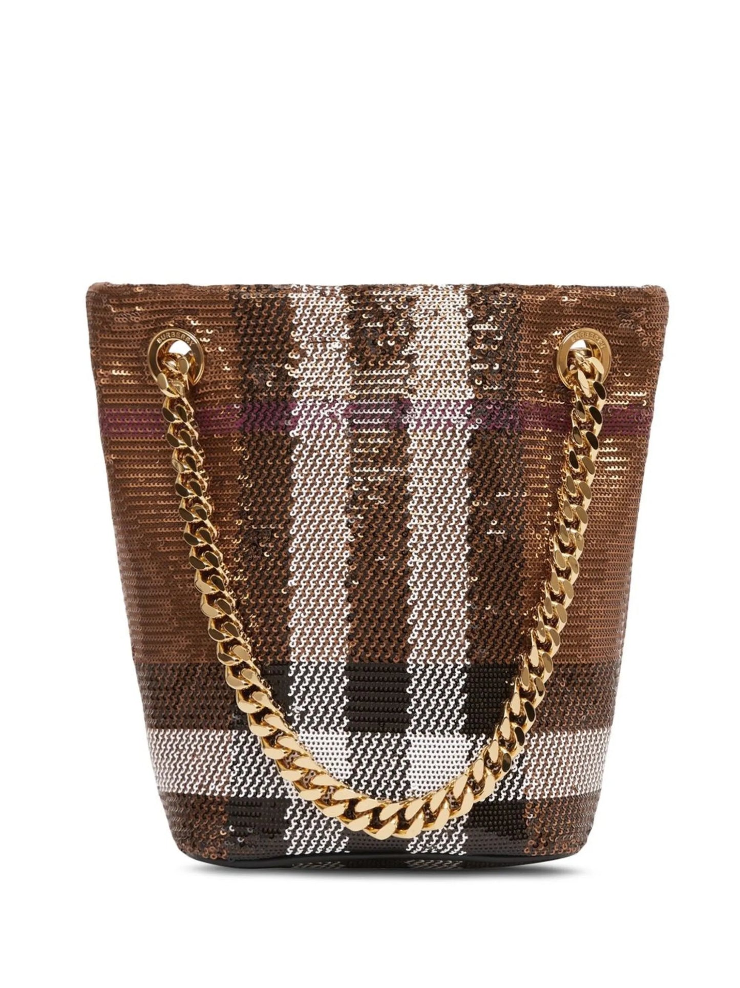 Mini sequinned check Lola bag