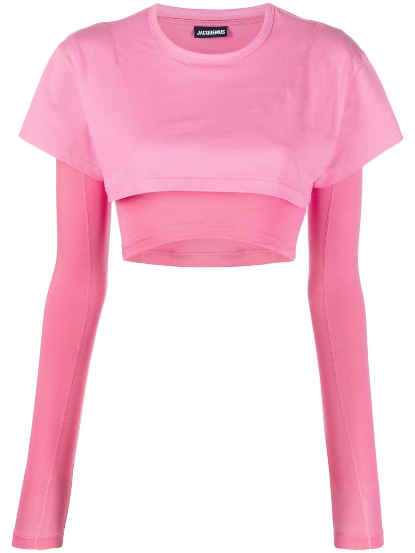 cropped long-sleeve top