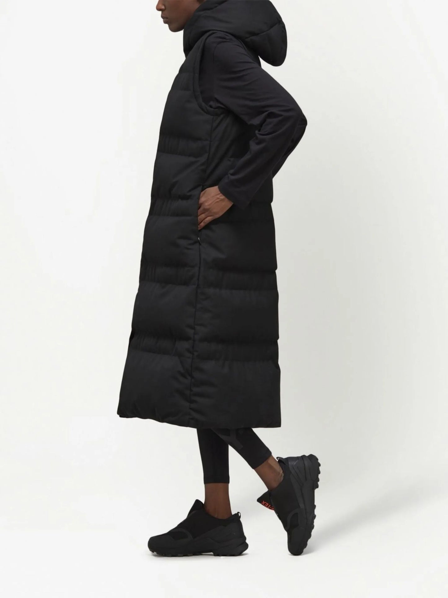 quilted hooded gilet