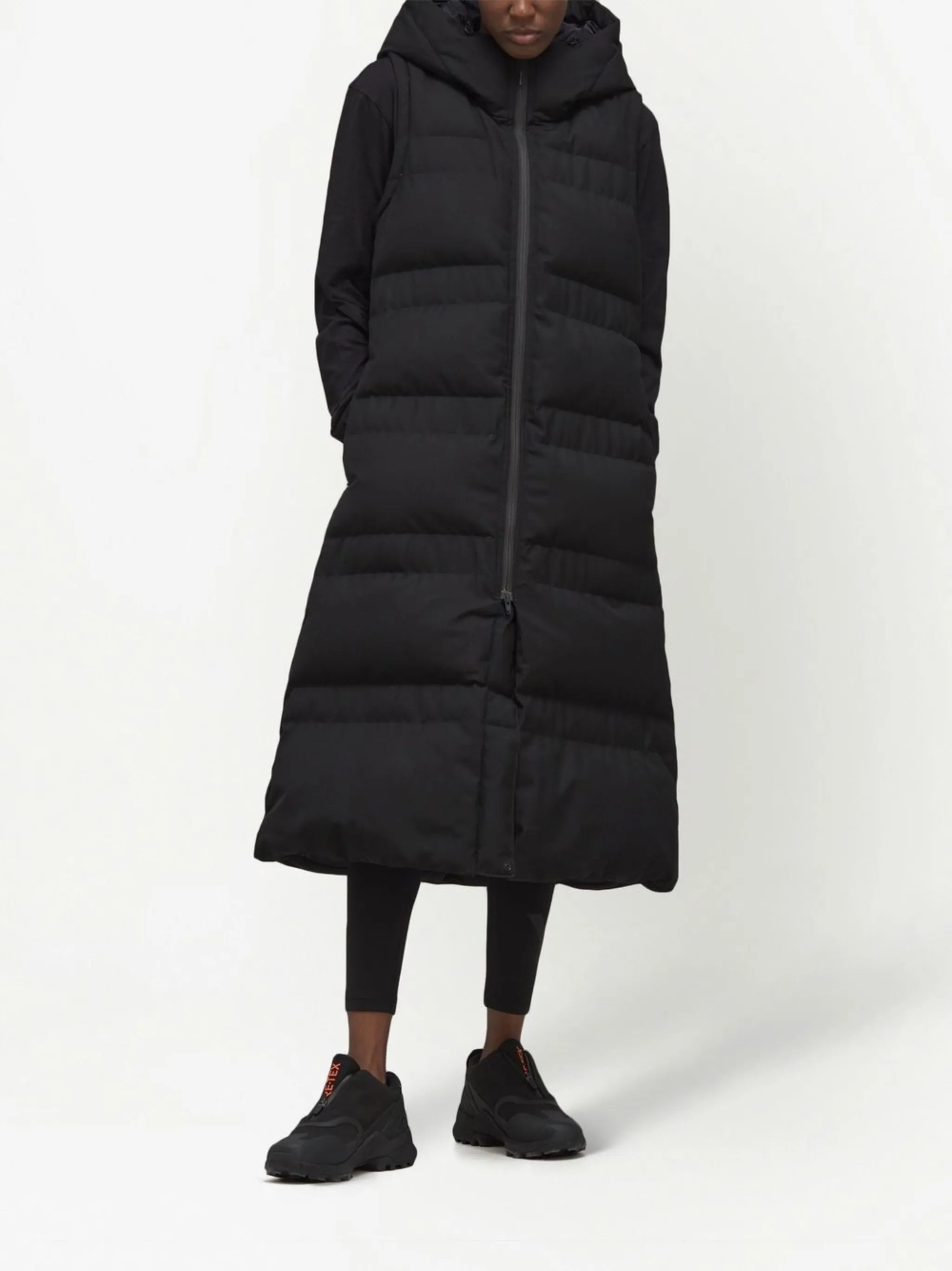 quilted hooded gilet