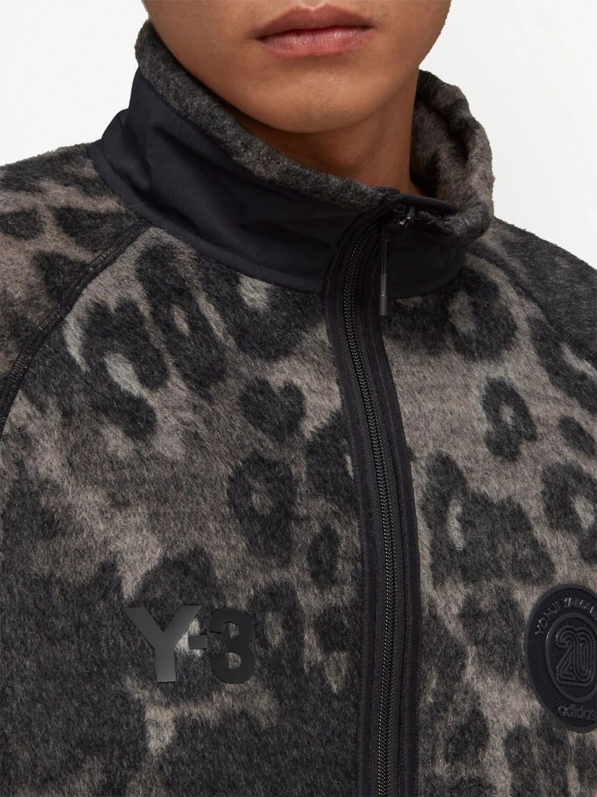 leopard-print zip-up jacket