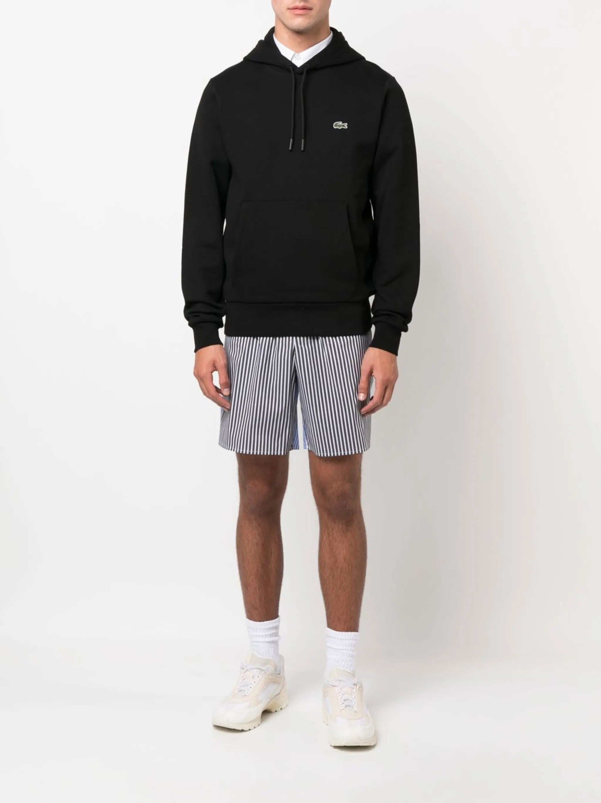 logo-patch cotton hoodie