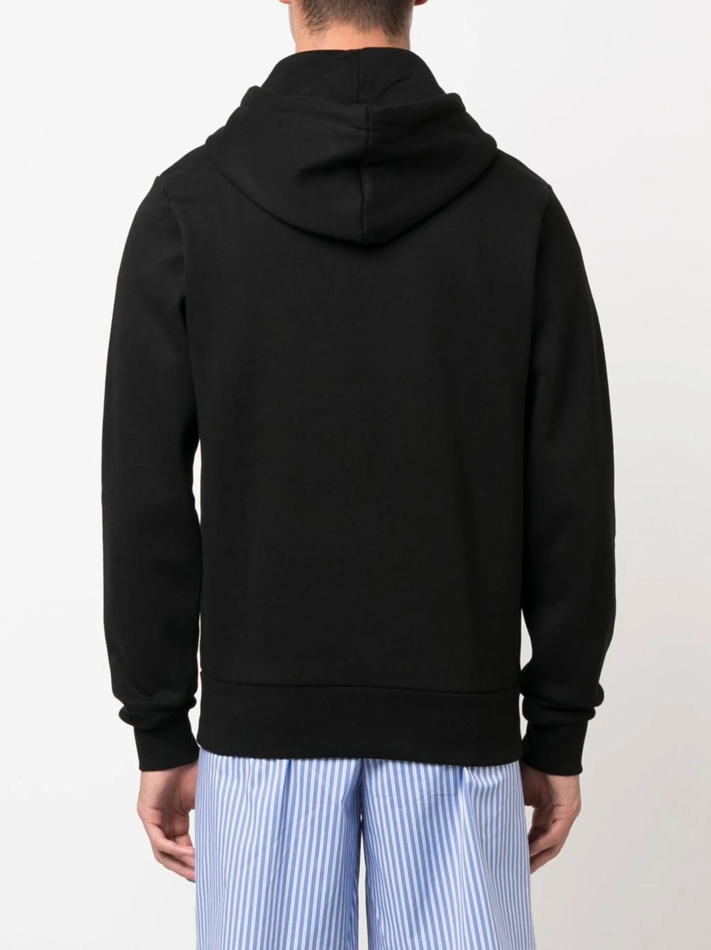 logo-patch cotton hoodie