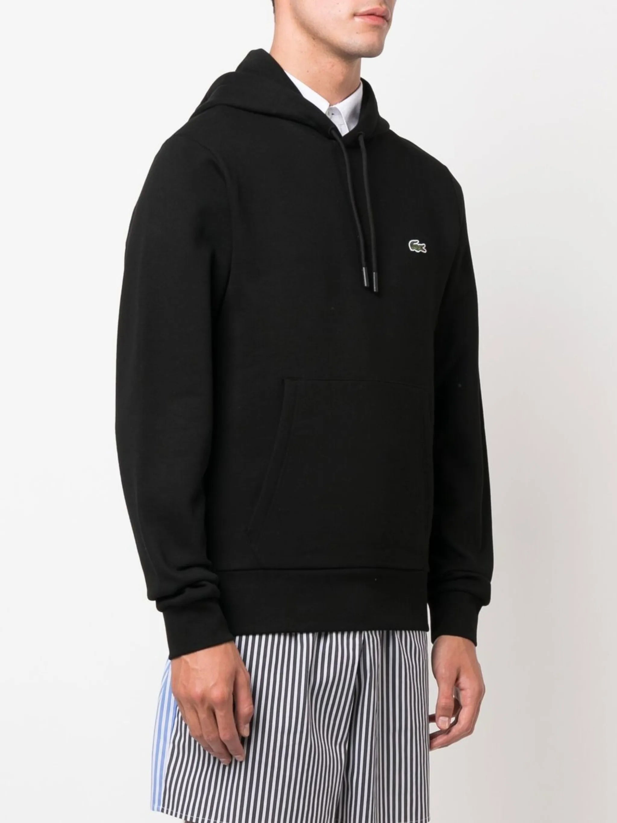 logo-patch cotton hoodie