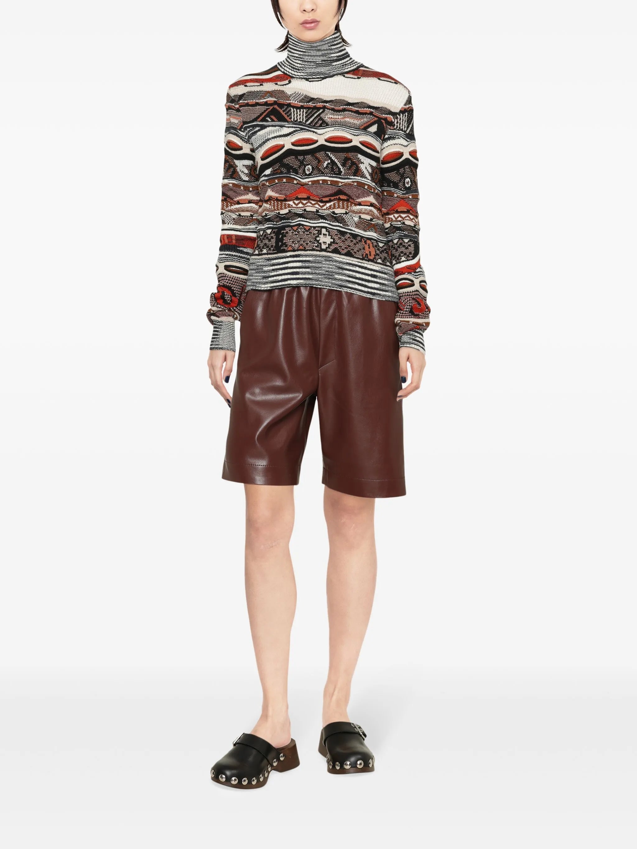 roll-neck knitted jumper