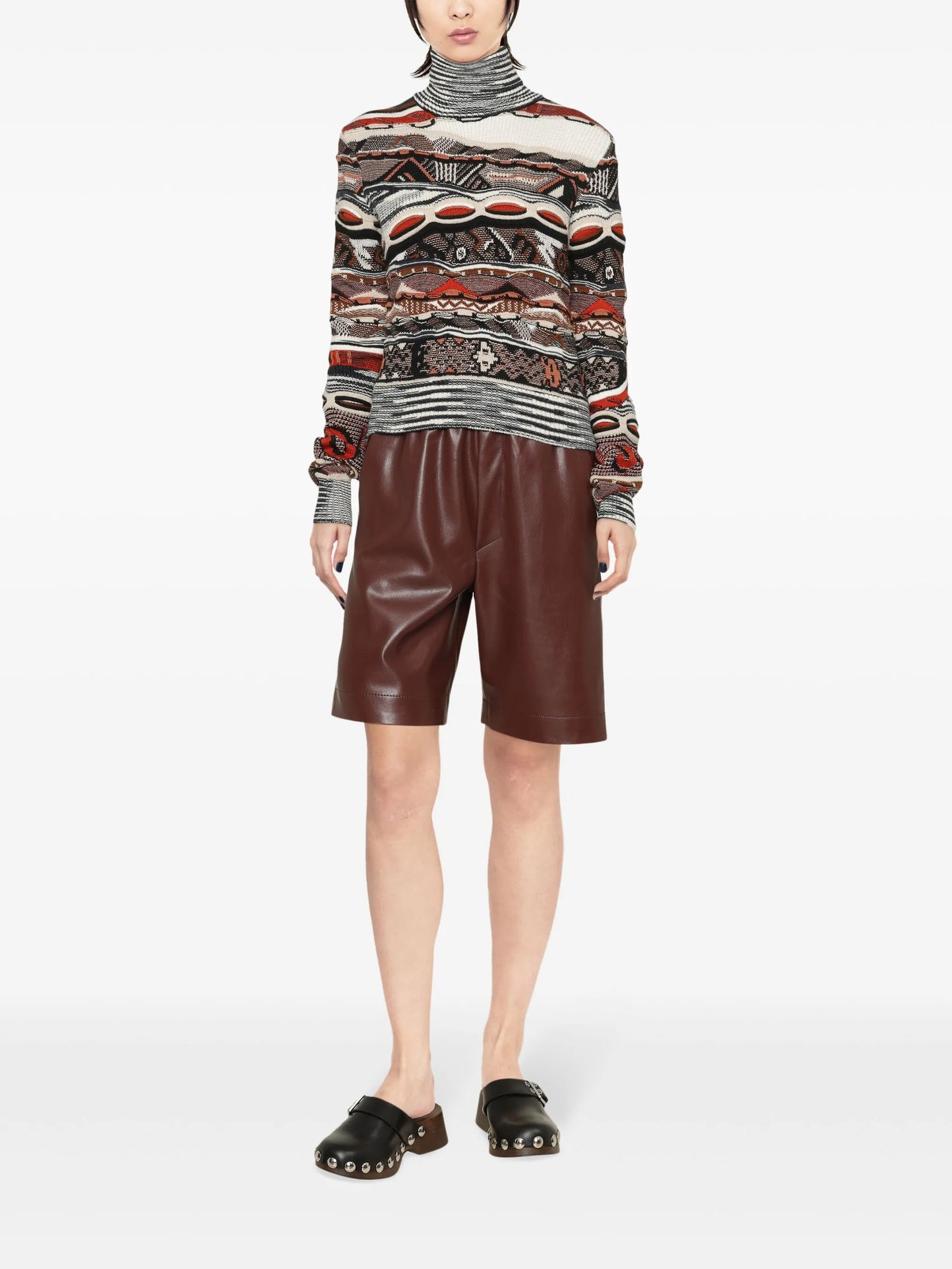 roll-neck knitted jumper