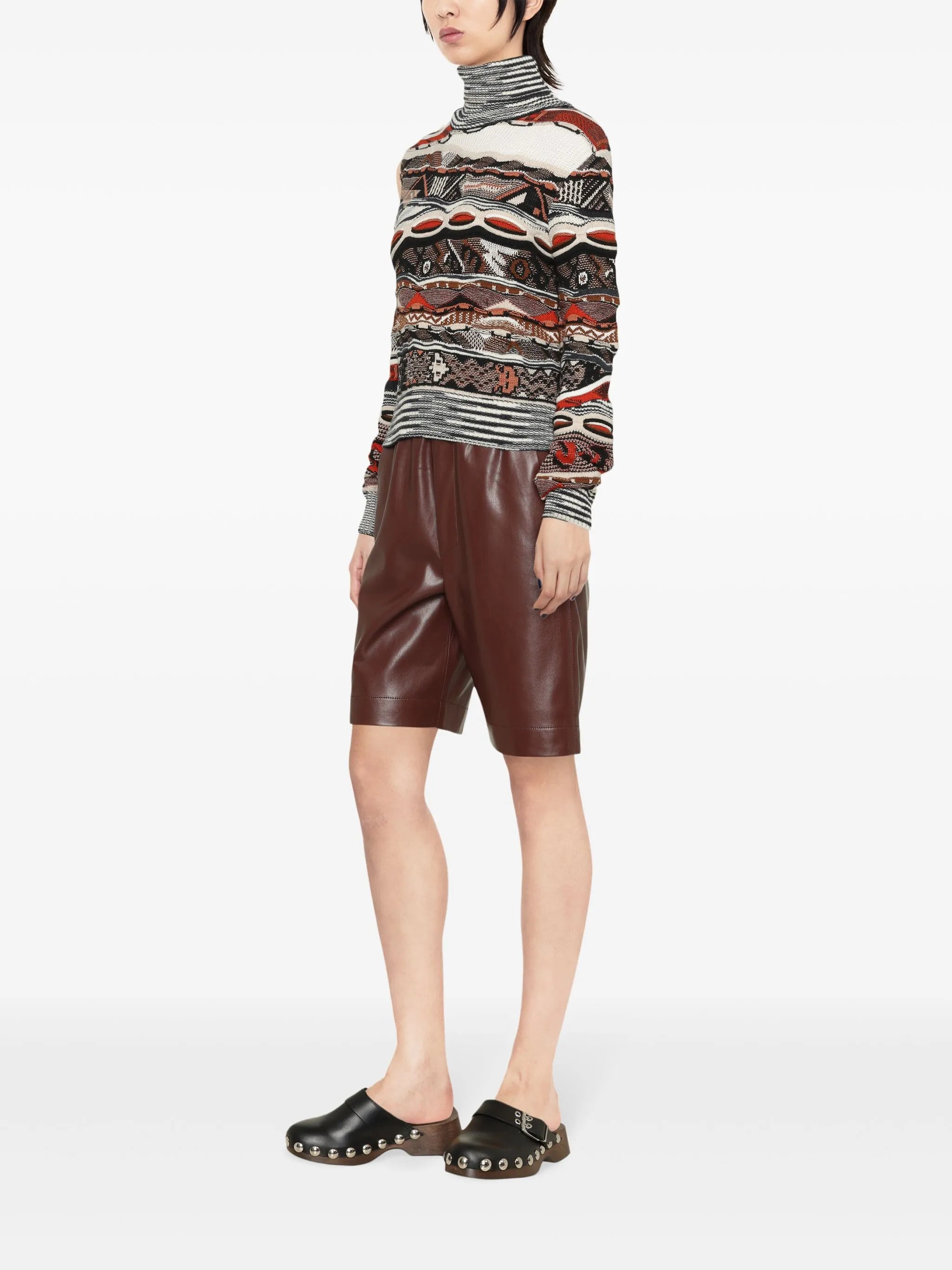 roll-neck knitted jumper
