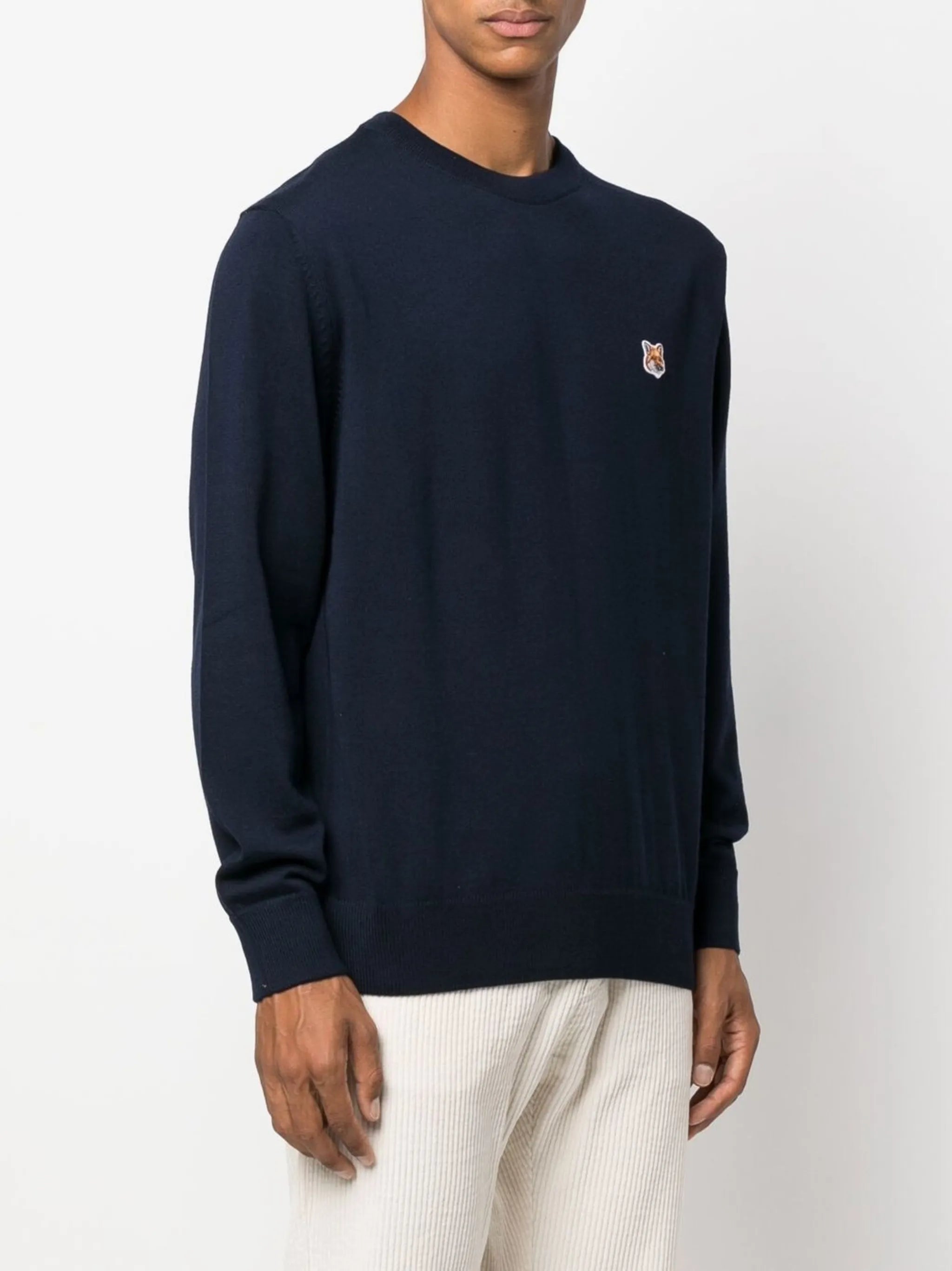 fox head wool jumper