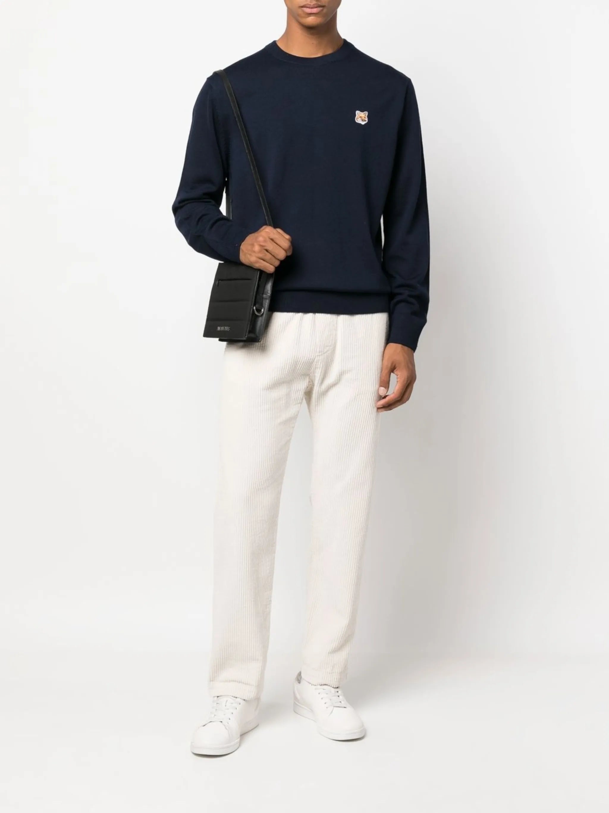fox head wool jumper