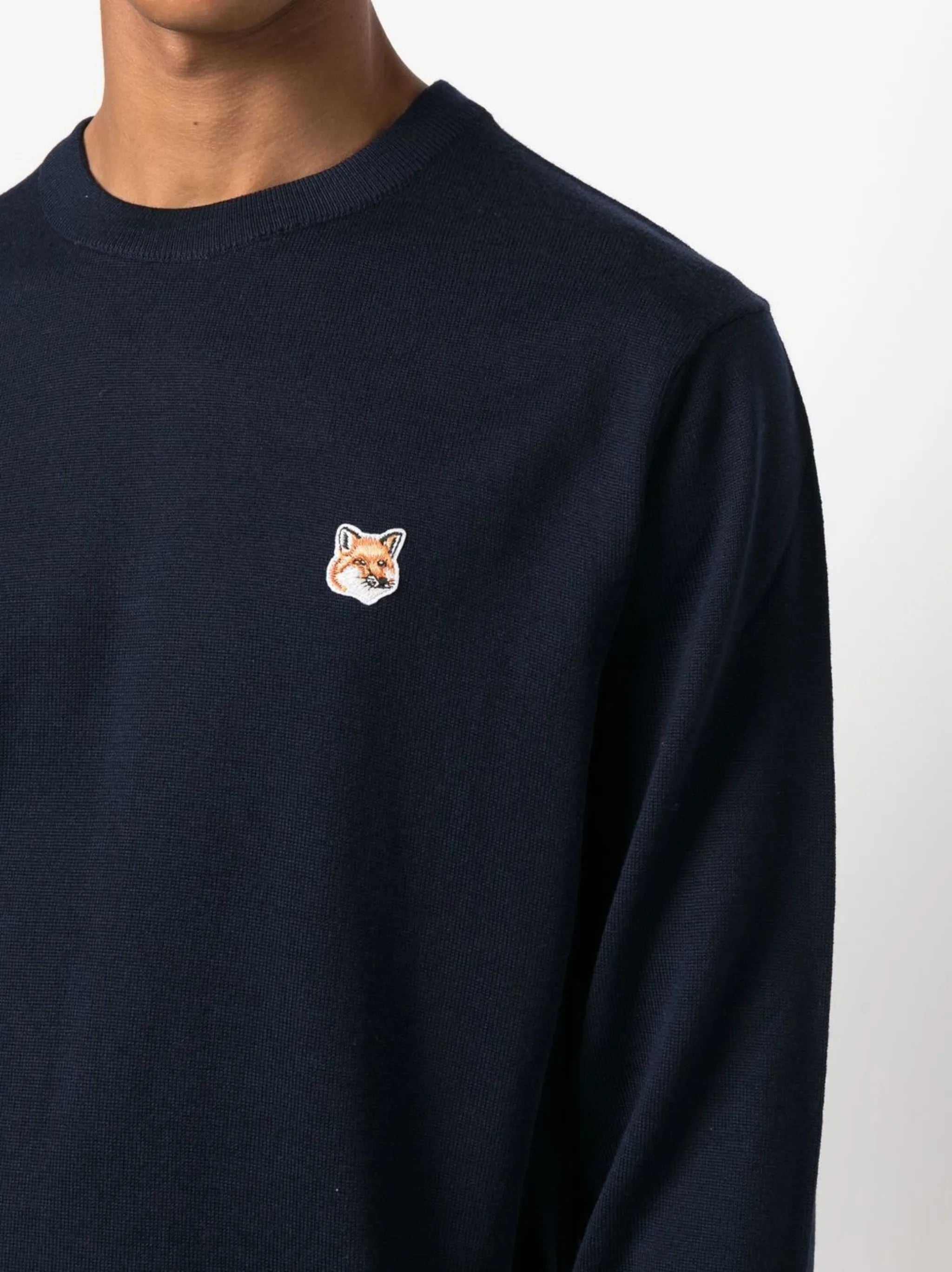 fox head wool jumper