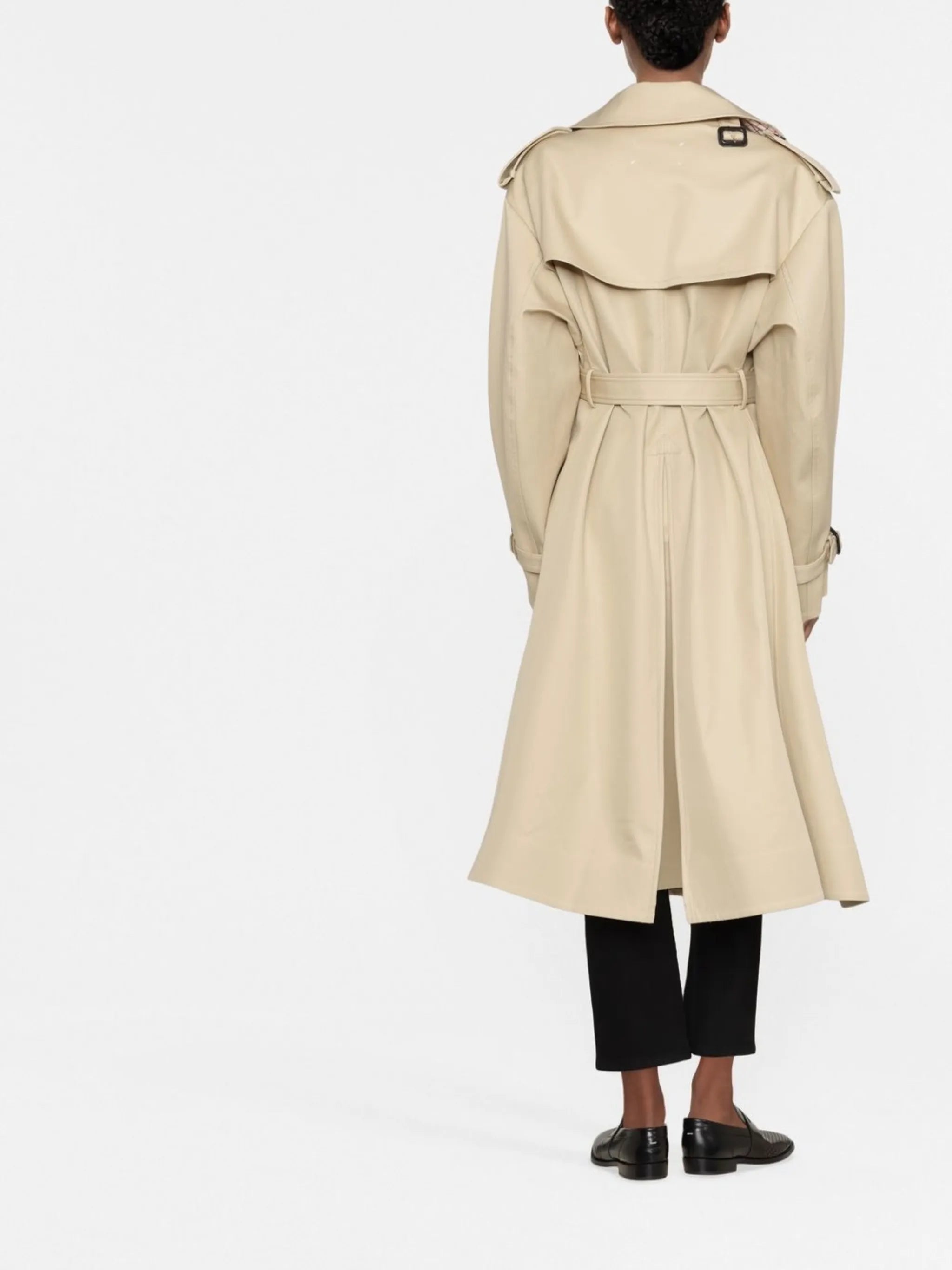 double-breasted trench coat