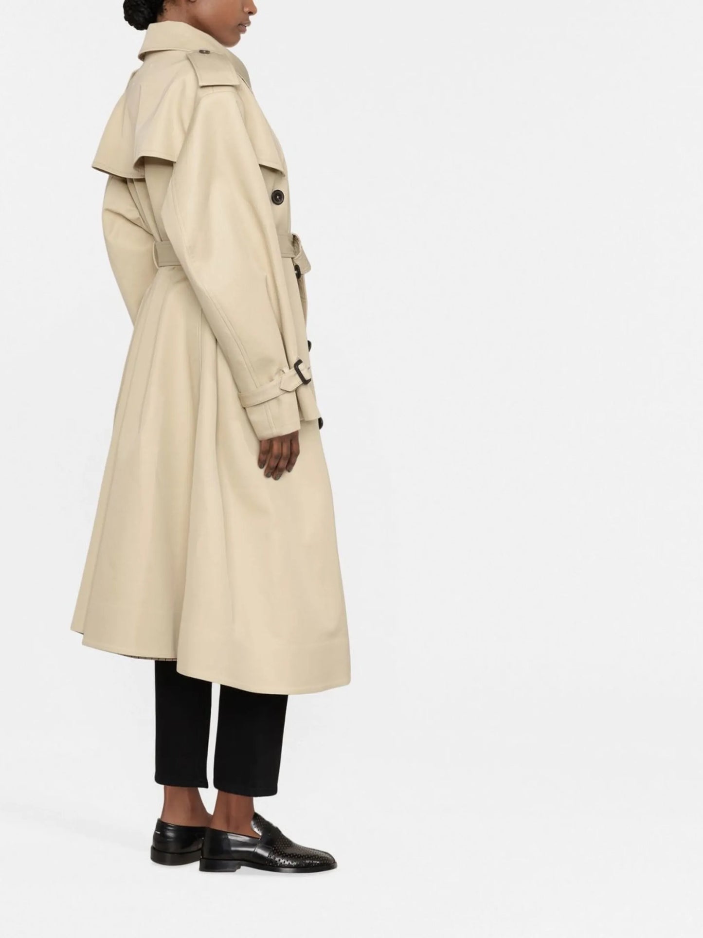 double-breasted trench coat