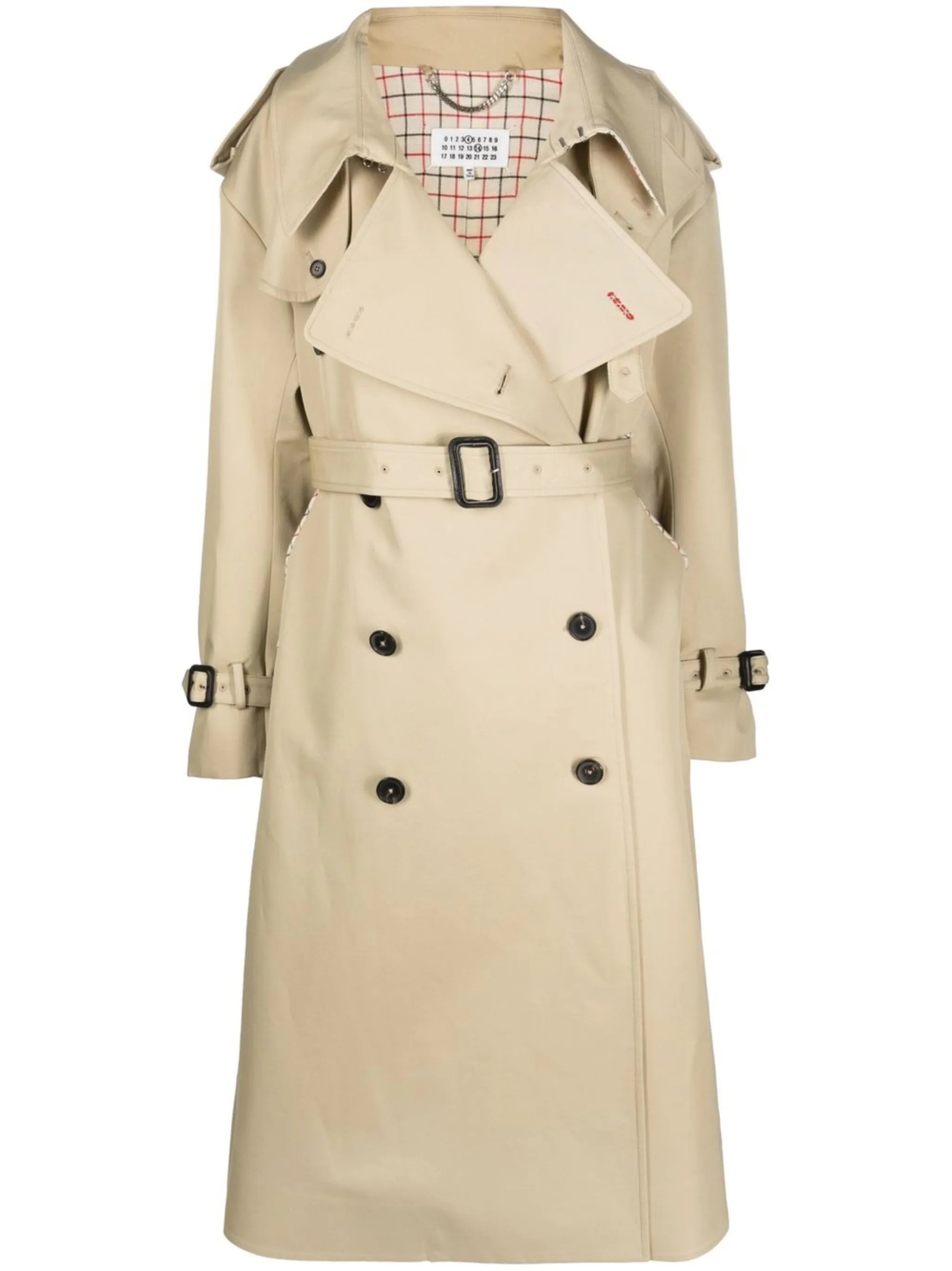 double-breasted trench coat