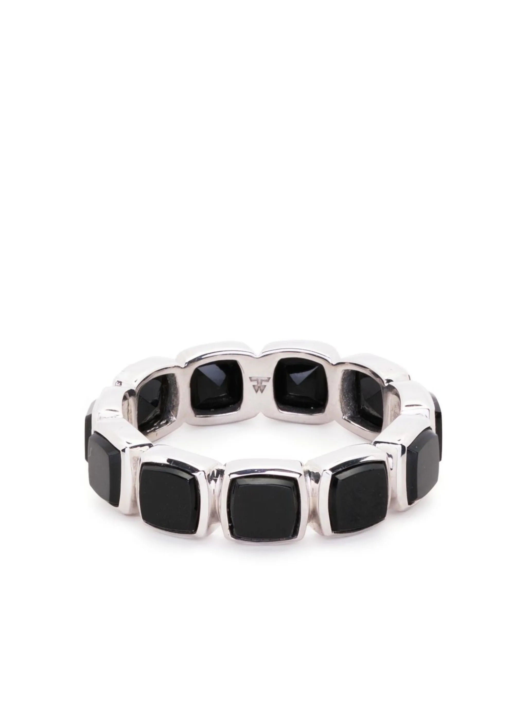 Cushion onyx band ring