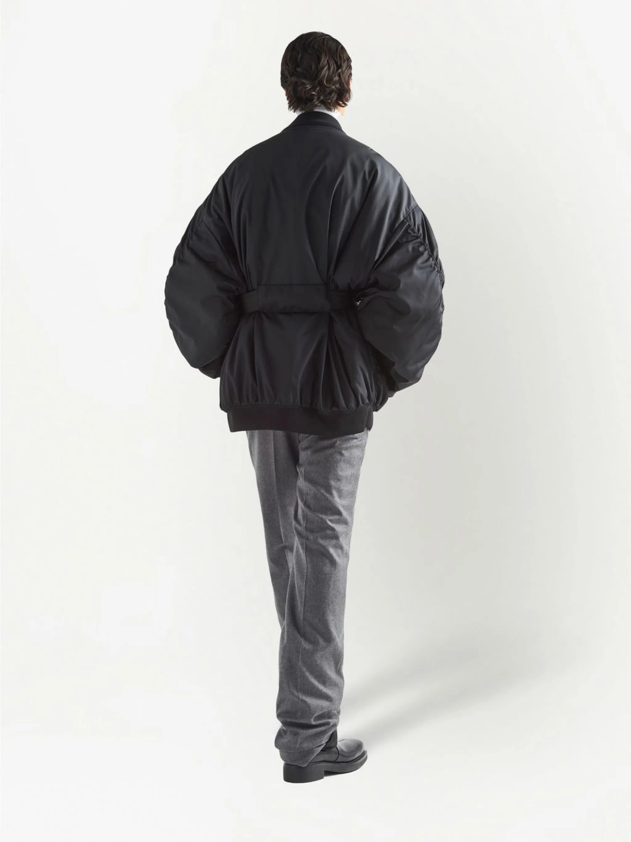 zip-fastening bomber jacket