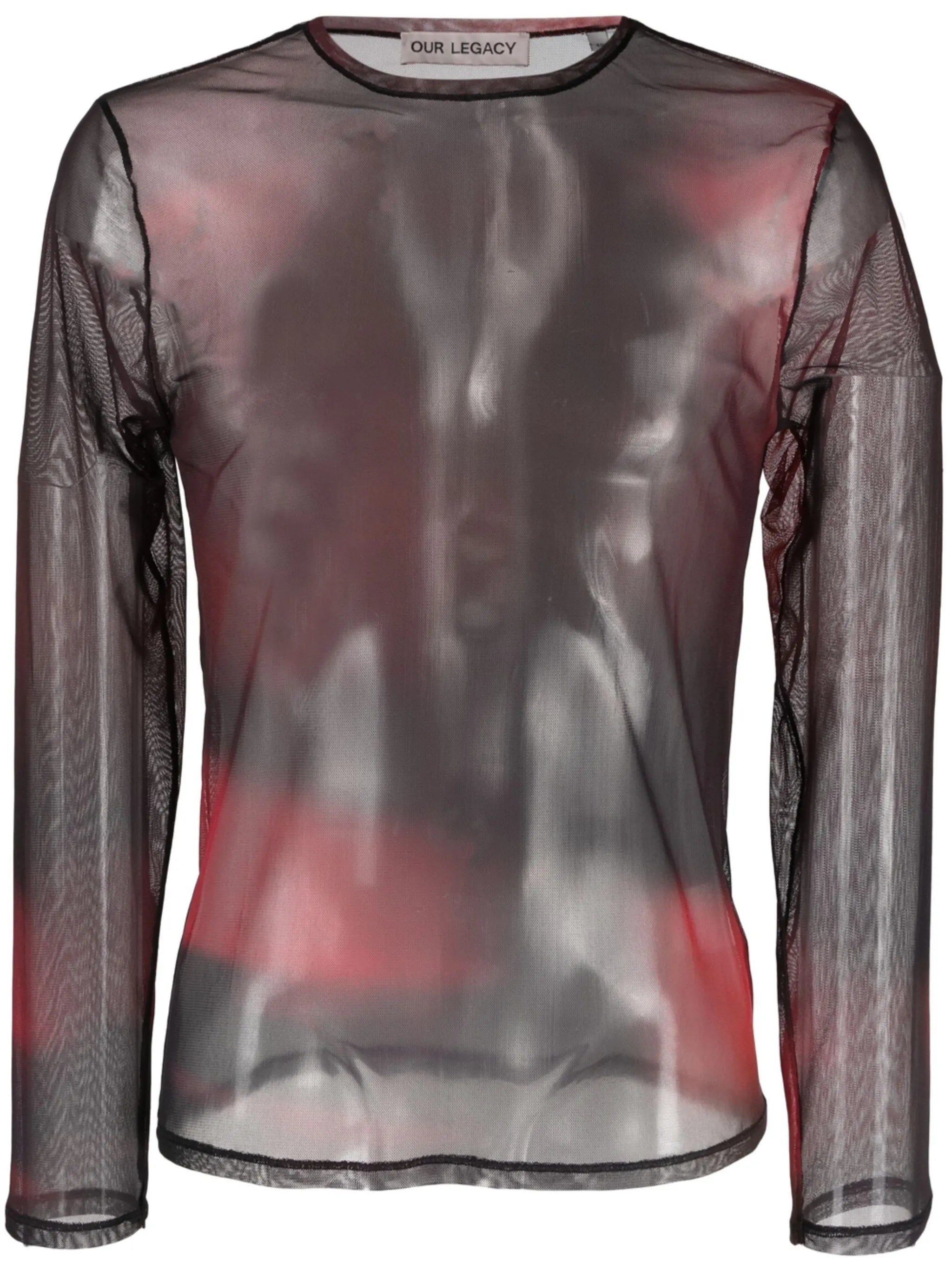 mesh long-sleeve T-shirt