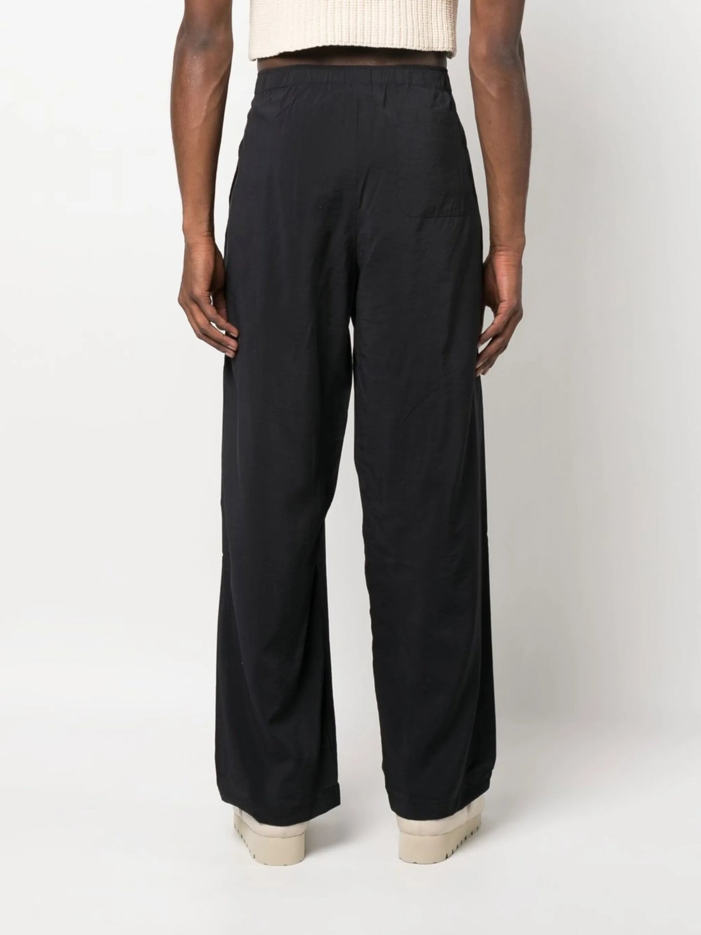 high-waisted wide-leg trousers