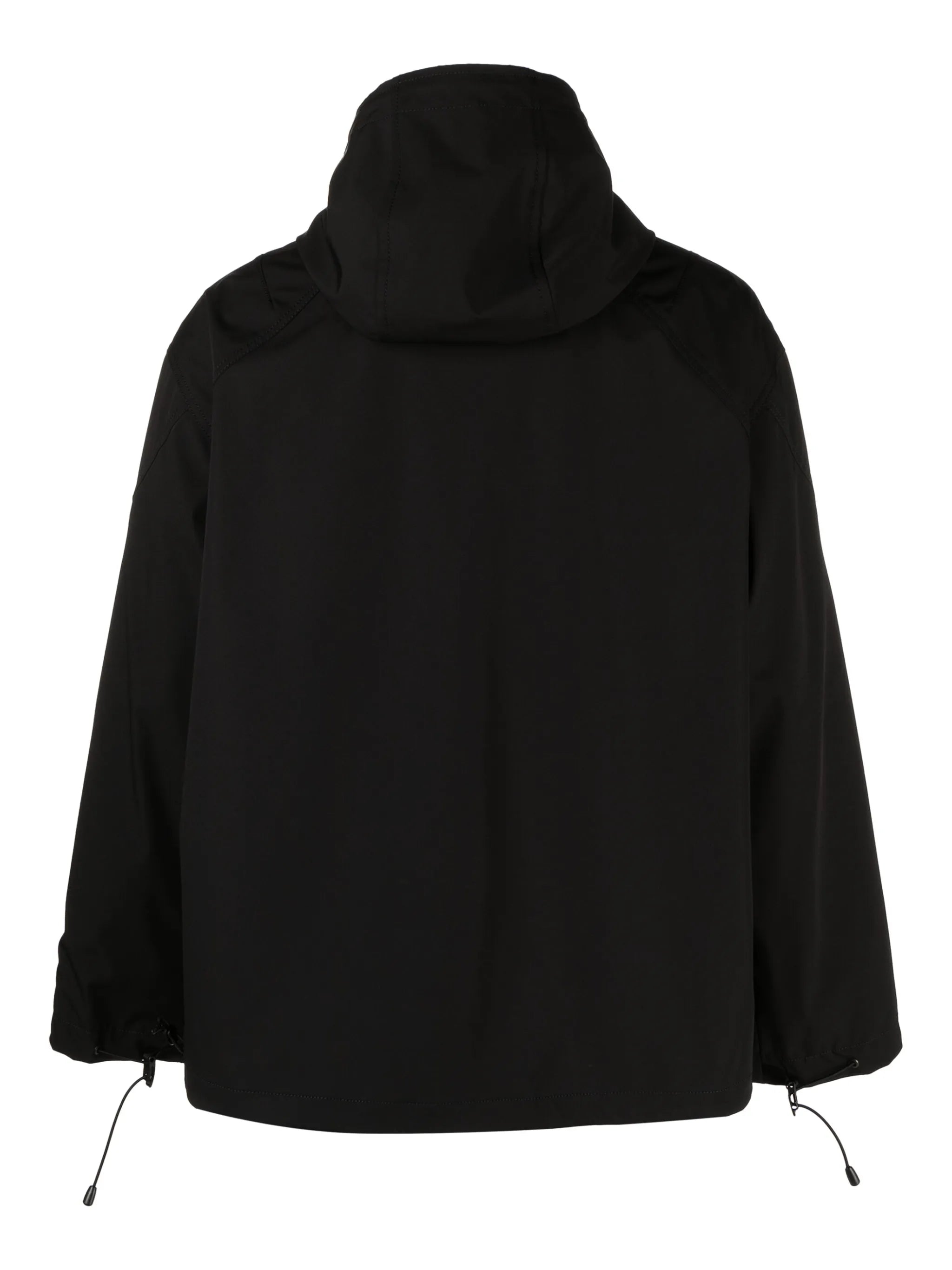 high-neck hooded jacket