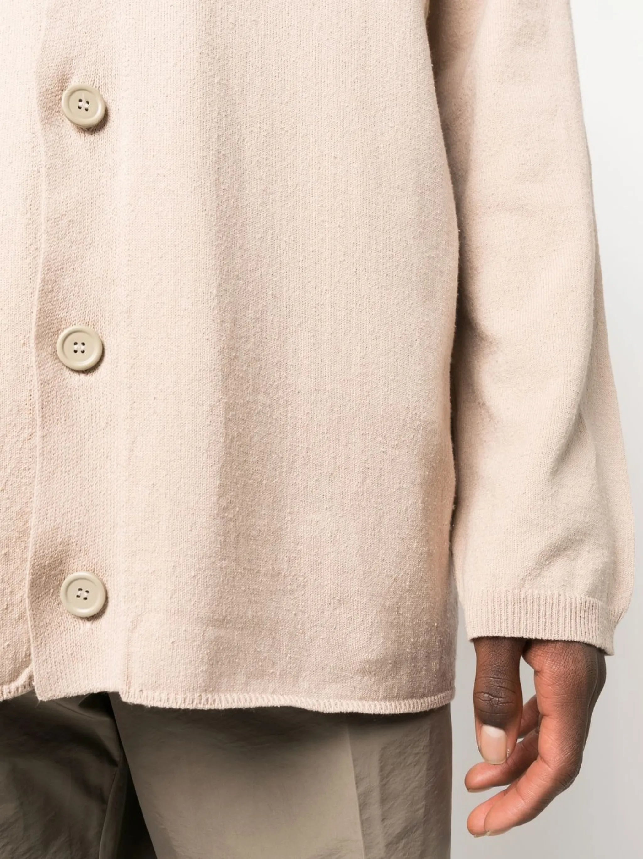 V-neck knitted cardigan