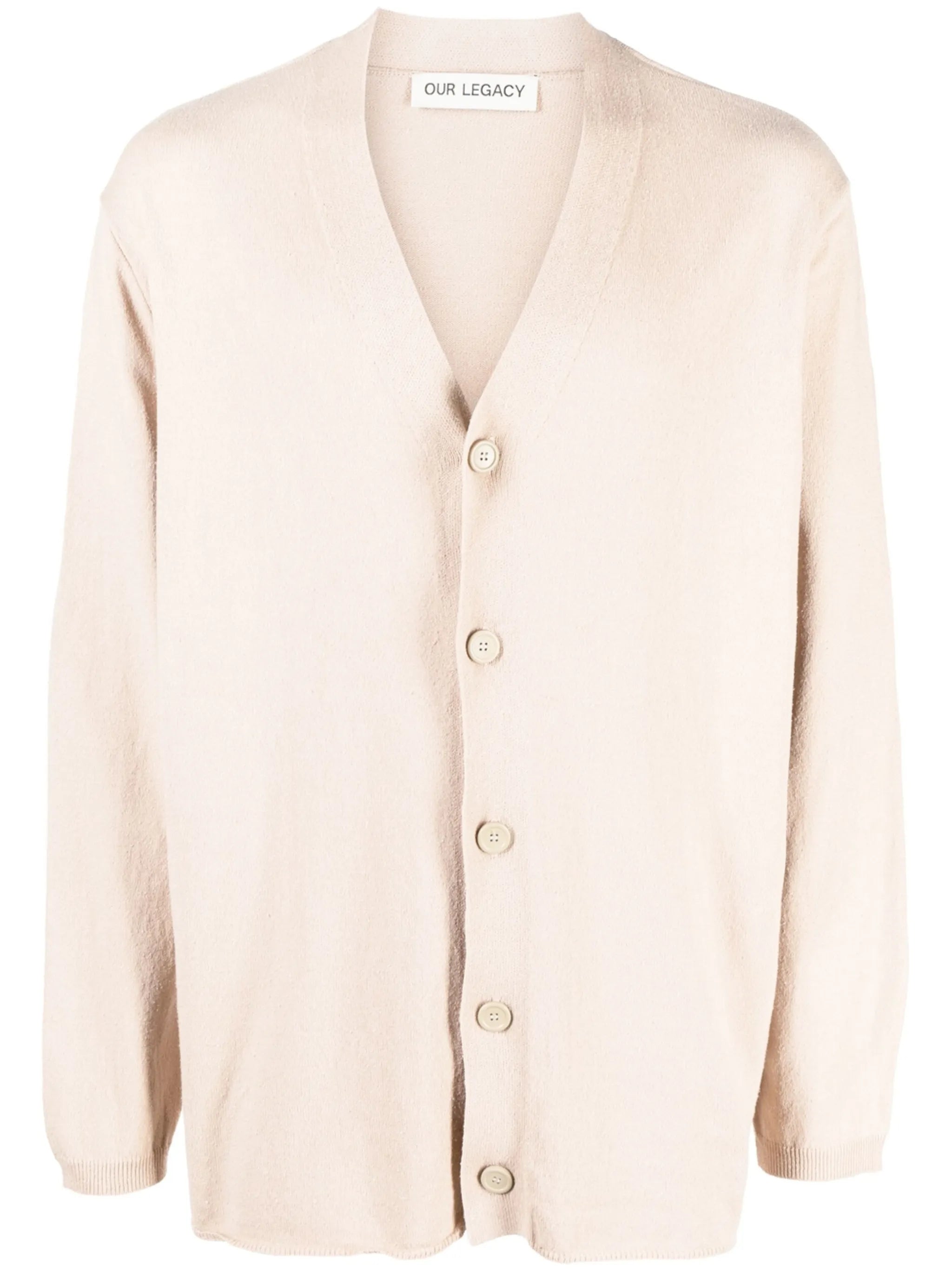 V-neck knitted cardigan