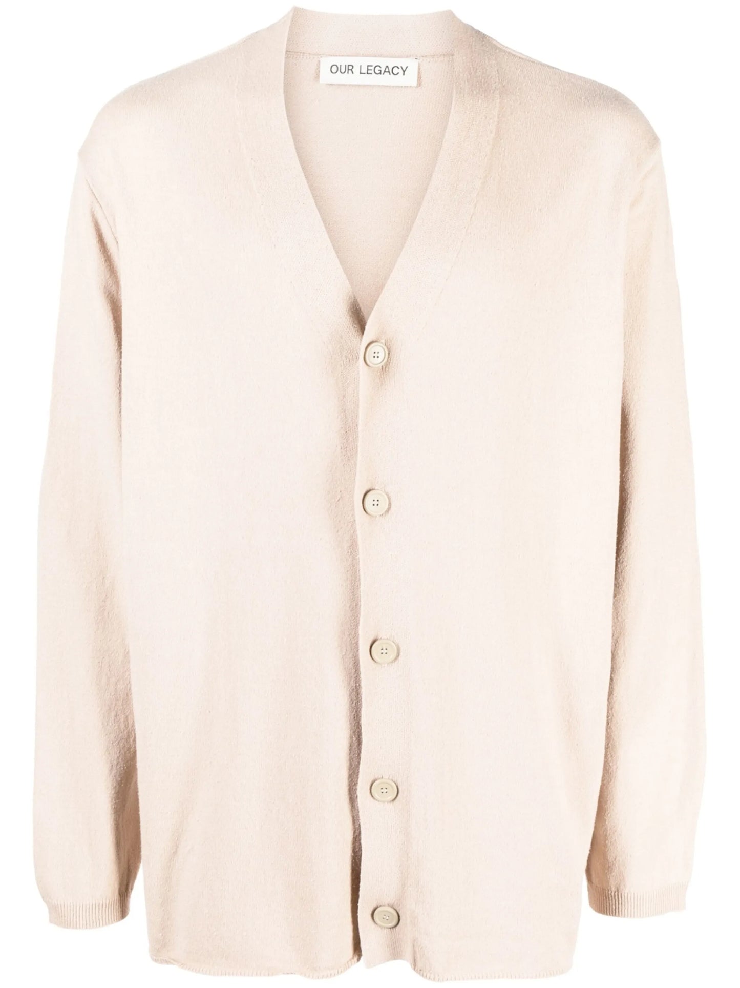 V-neck knitted cardigan