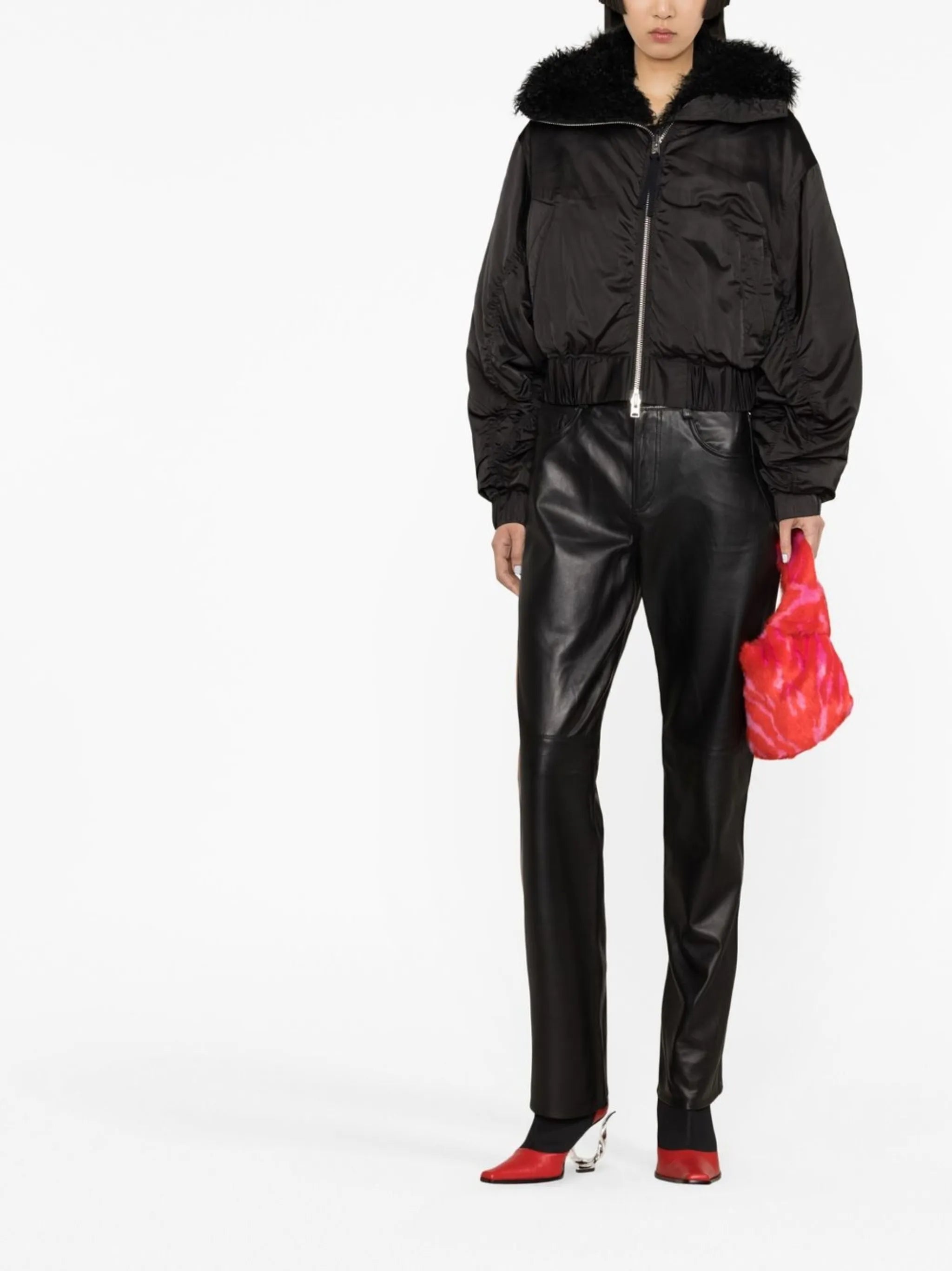 Amara shearling bomber jacket