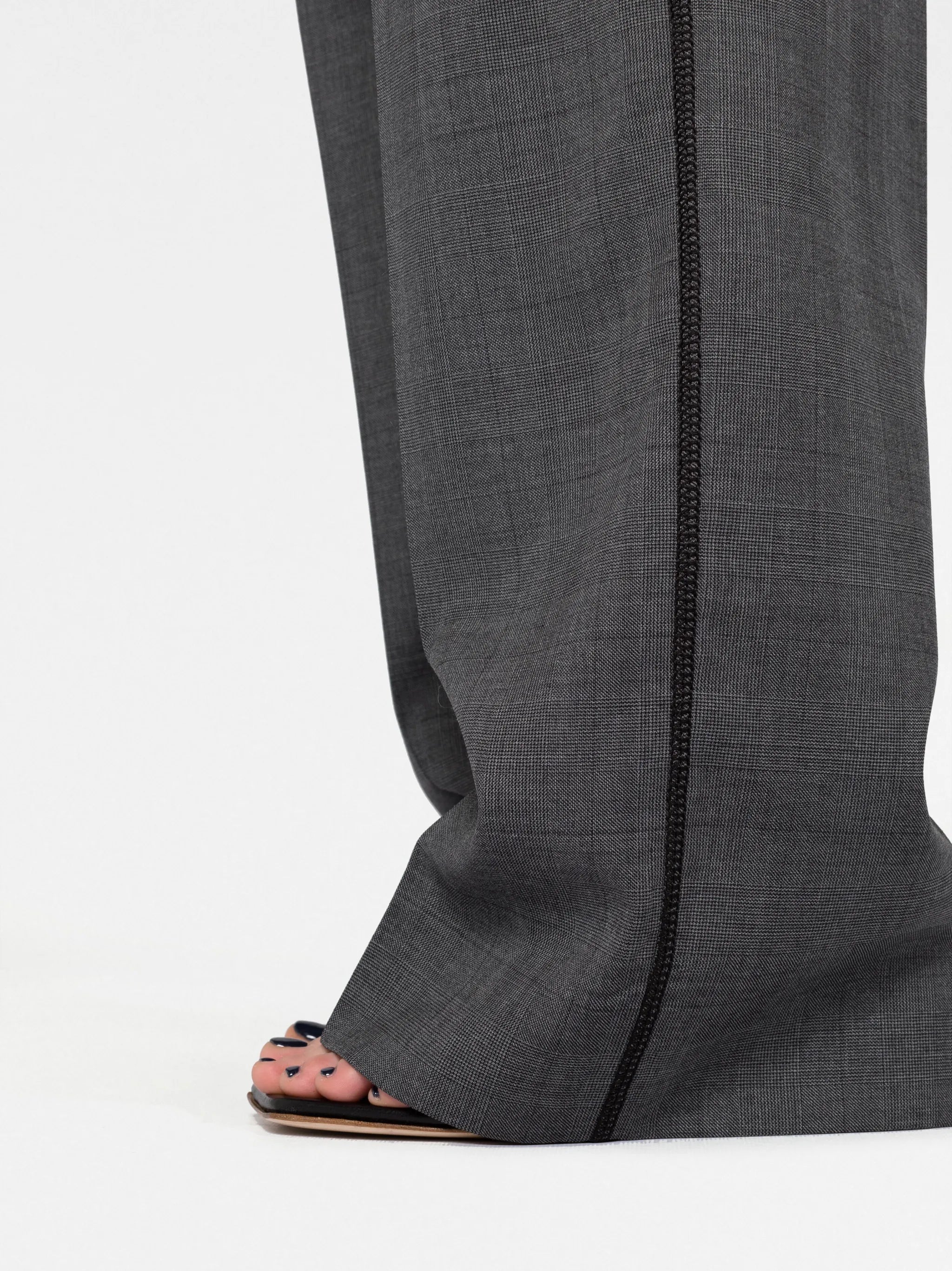 logo-waistband wool trousers