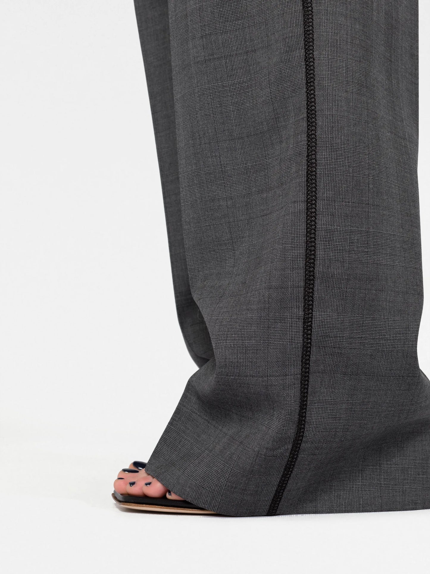 logo-waistband wool trousers