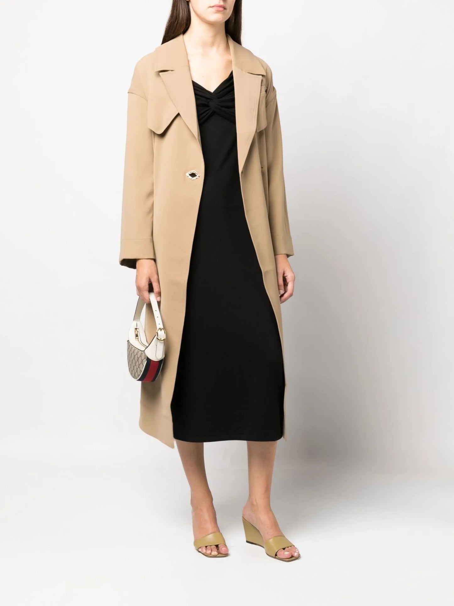 off-shoulder midi dress