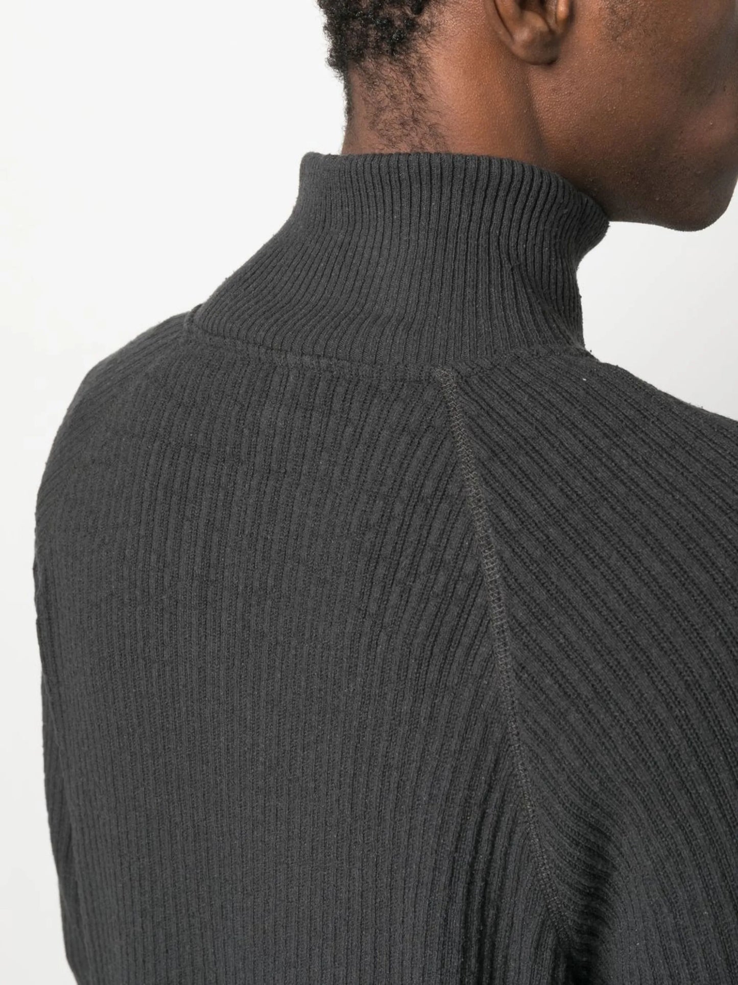 half-zip ribbed jumper