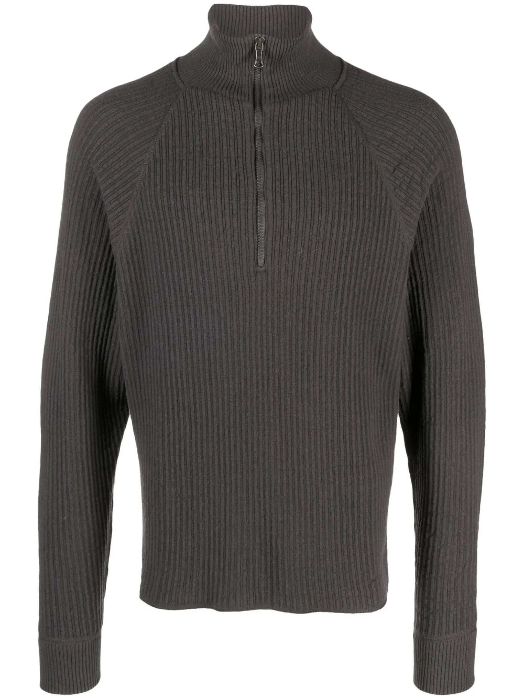 half-zip ribbed jumper