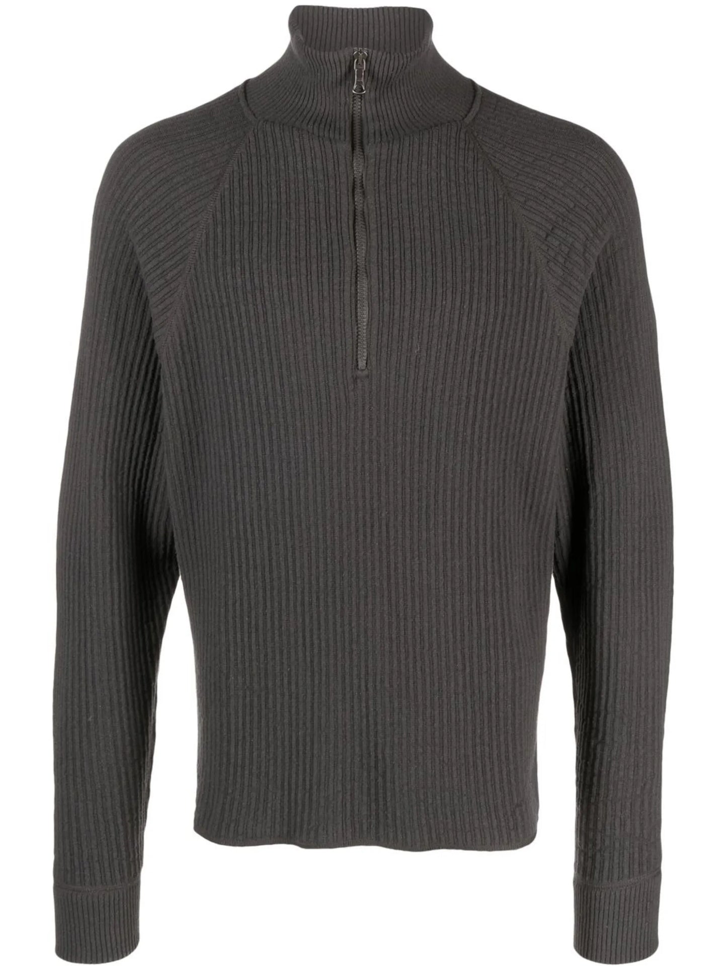 half-zip ribbed jumper