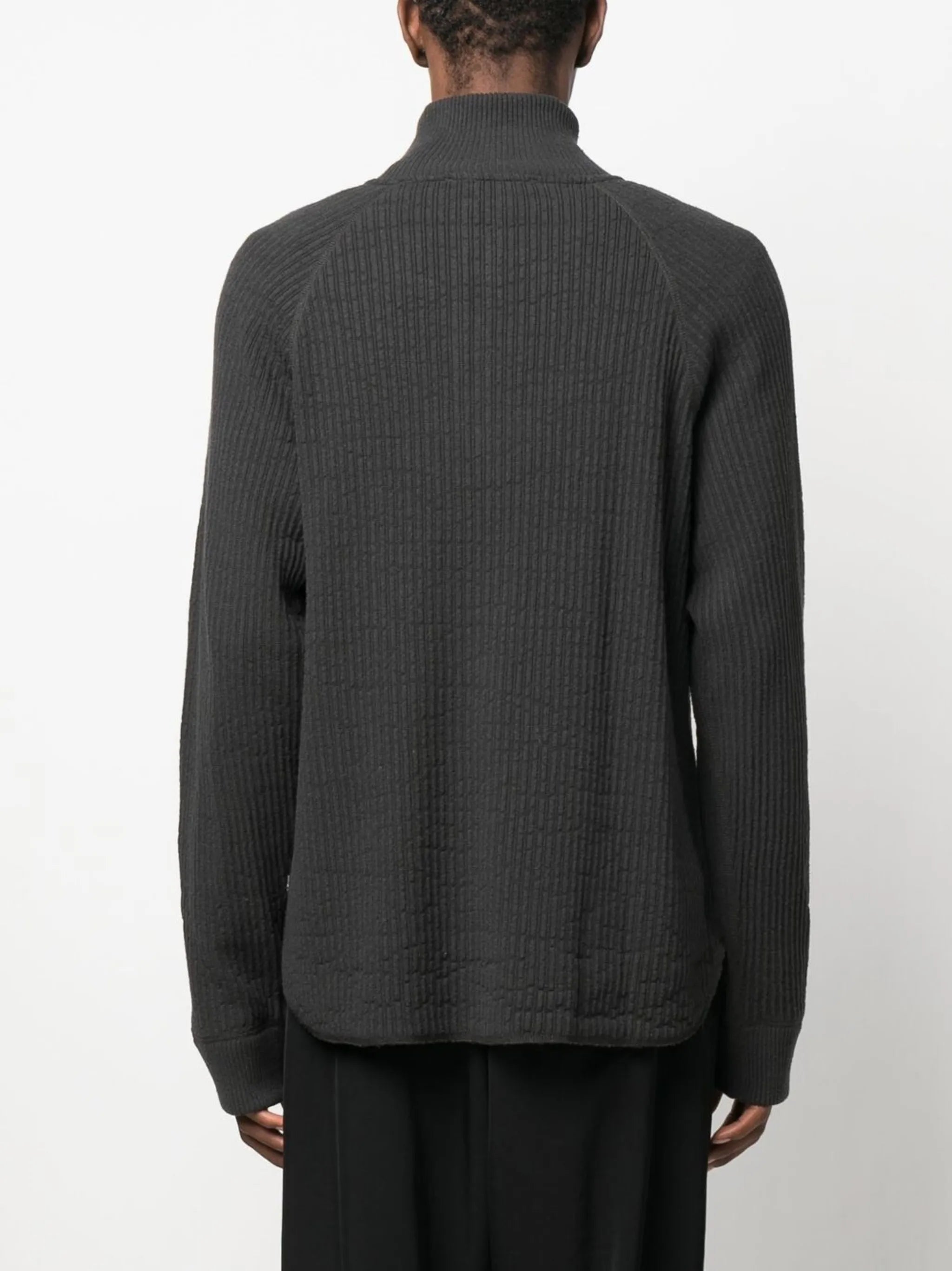 half-zip ribbed jumper