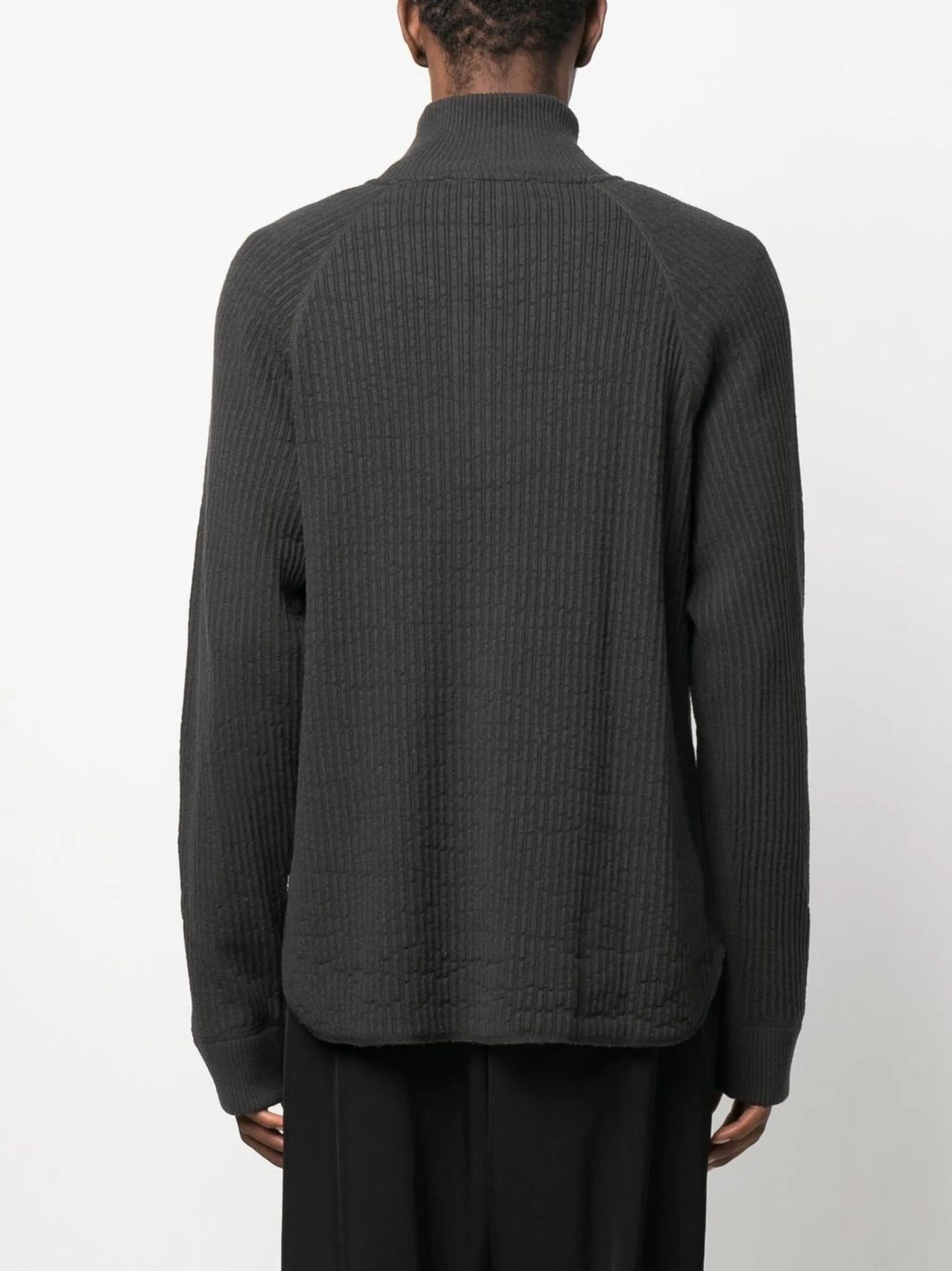 half-zip ribbed jumper