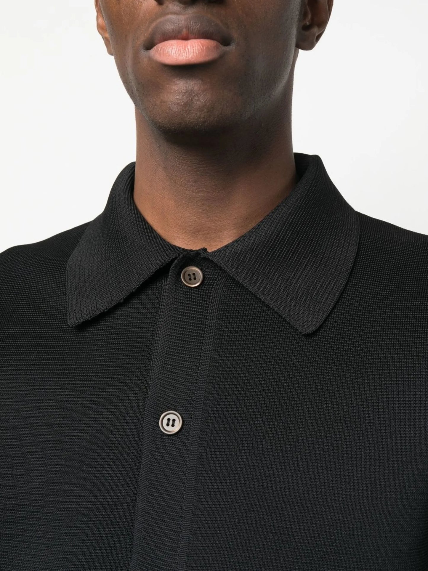 Evening polo-collar cardigan