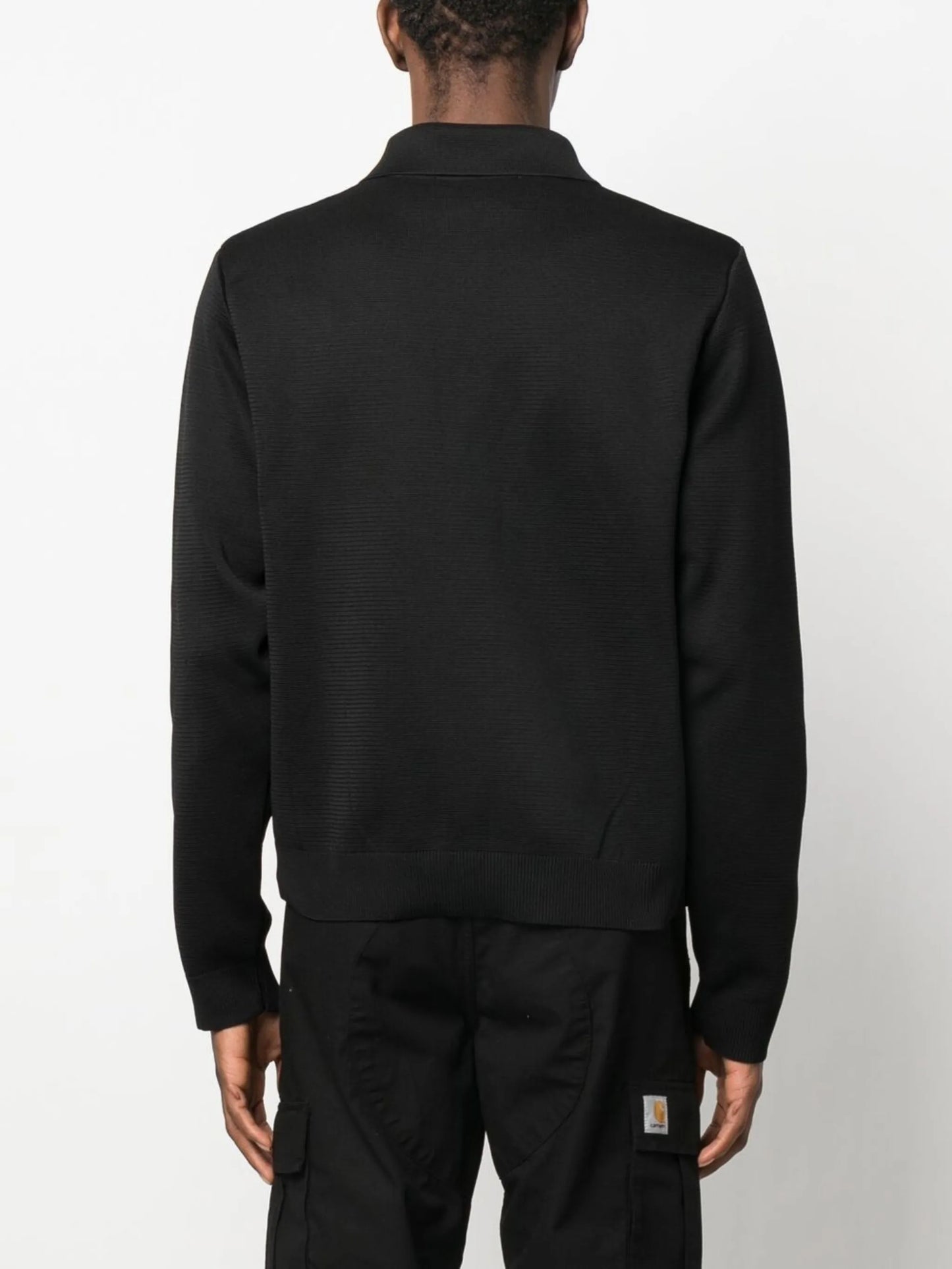 Evening polo-collar cardigan