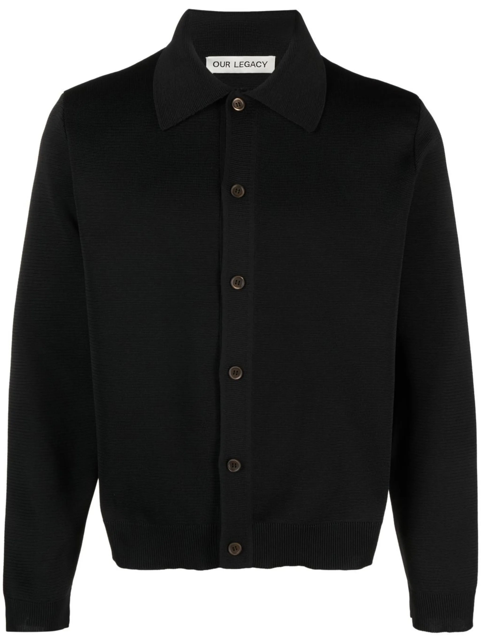Evening polo-collar cardigan