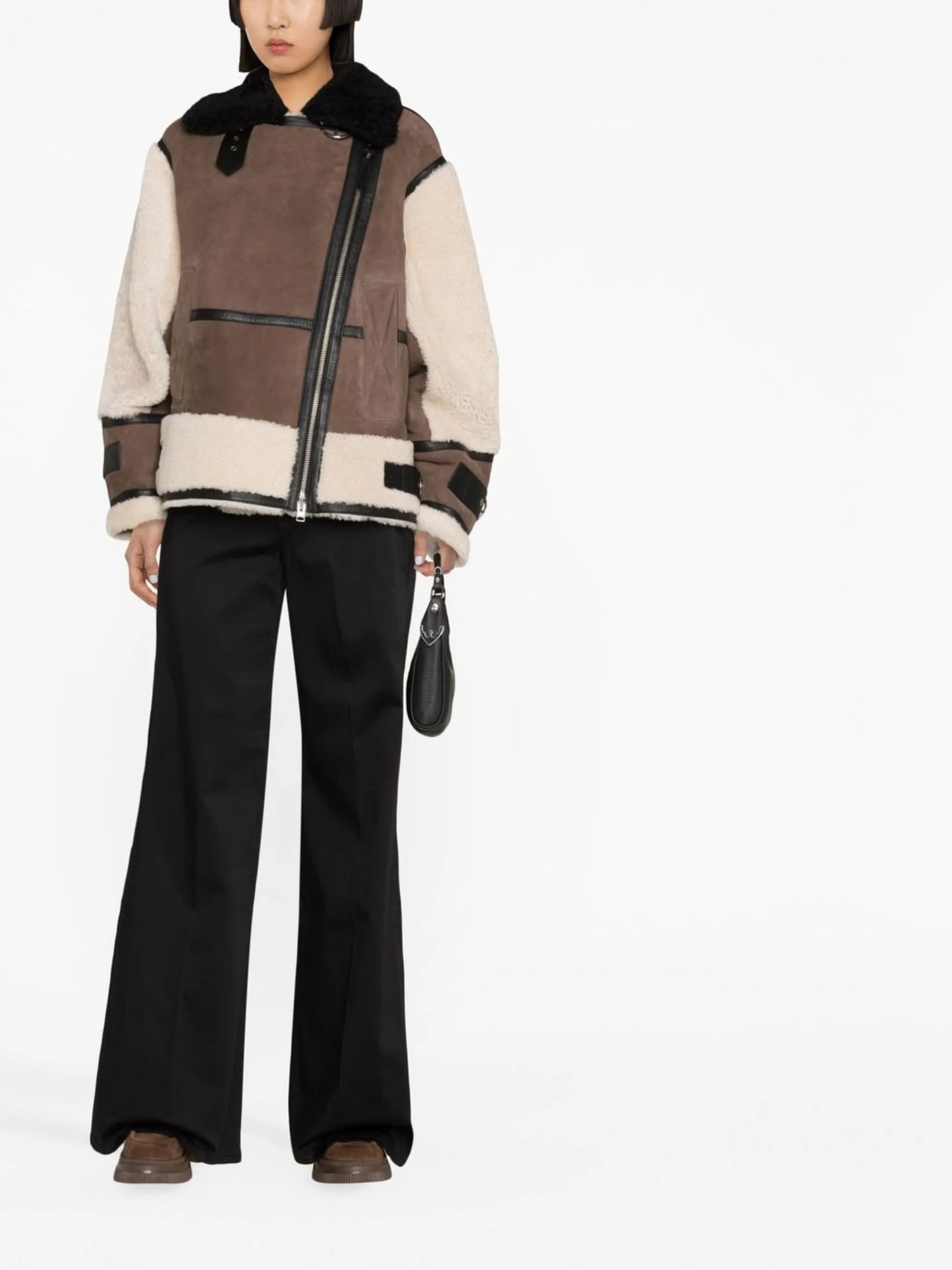 Celeste shearling biker jacket