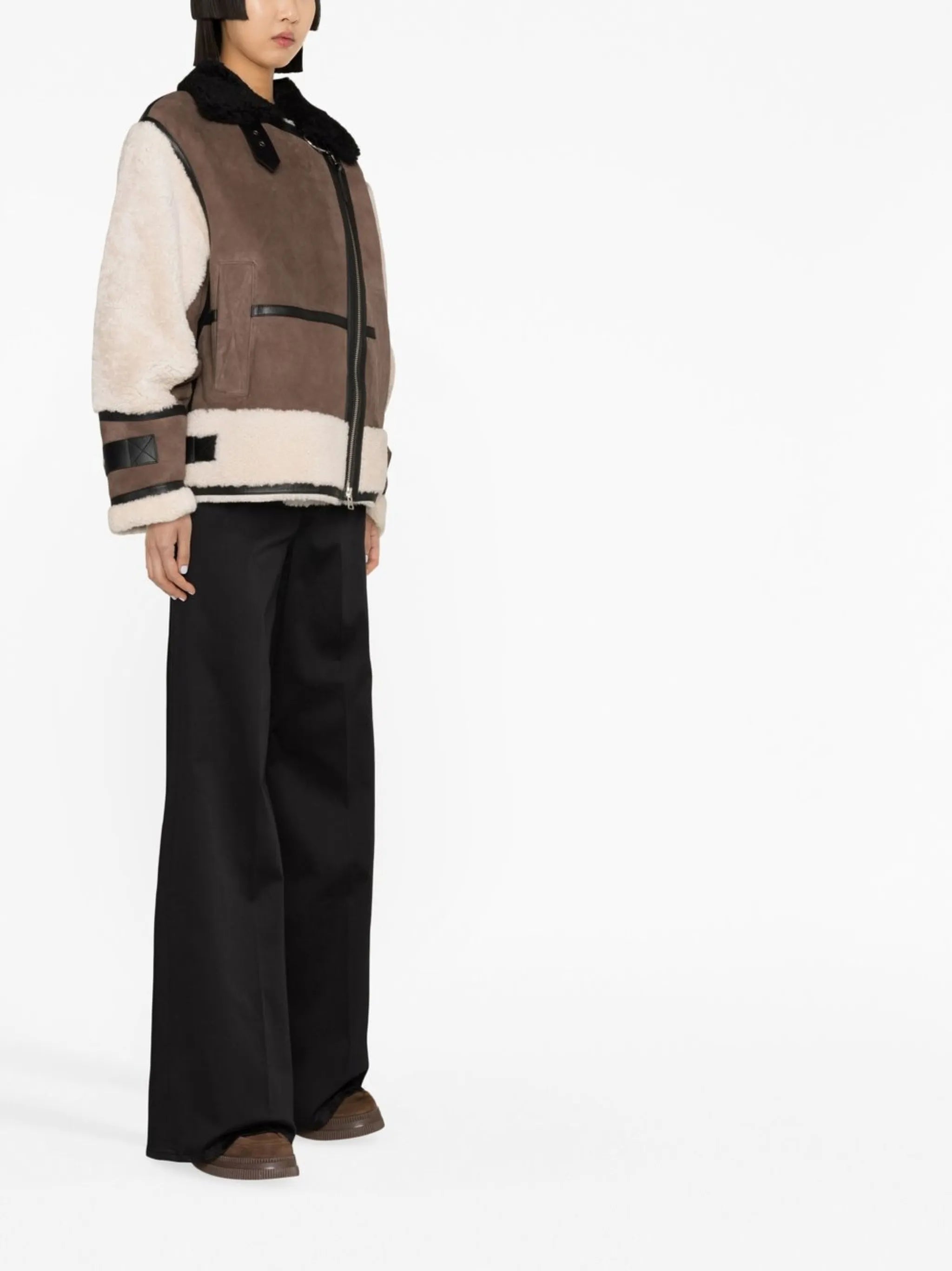Celeste shearling biker jacket