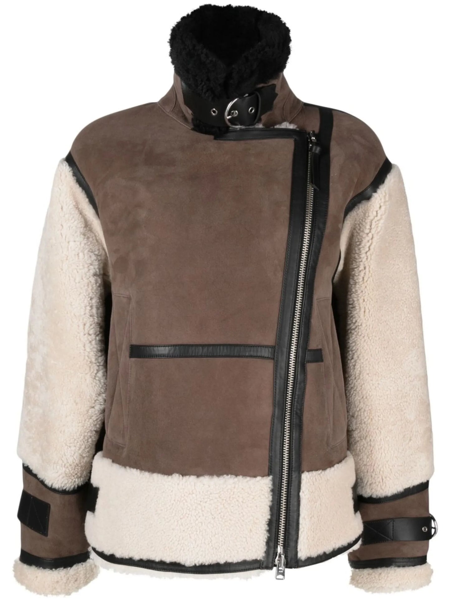 Celeste shearling biker jacket