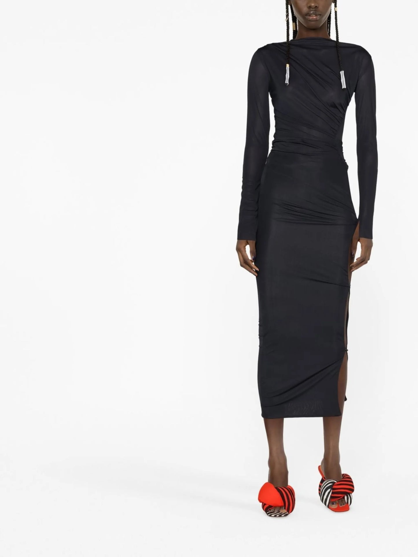 high-waisted cut-out skirt
