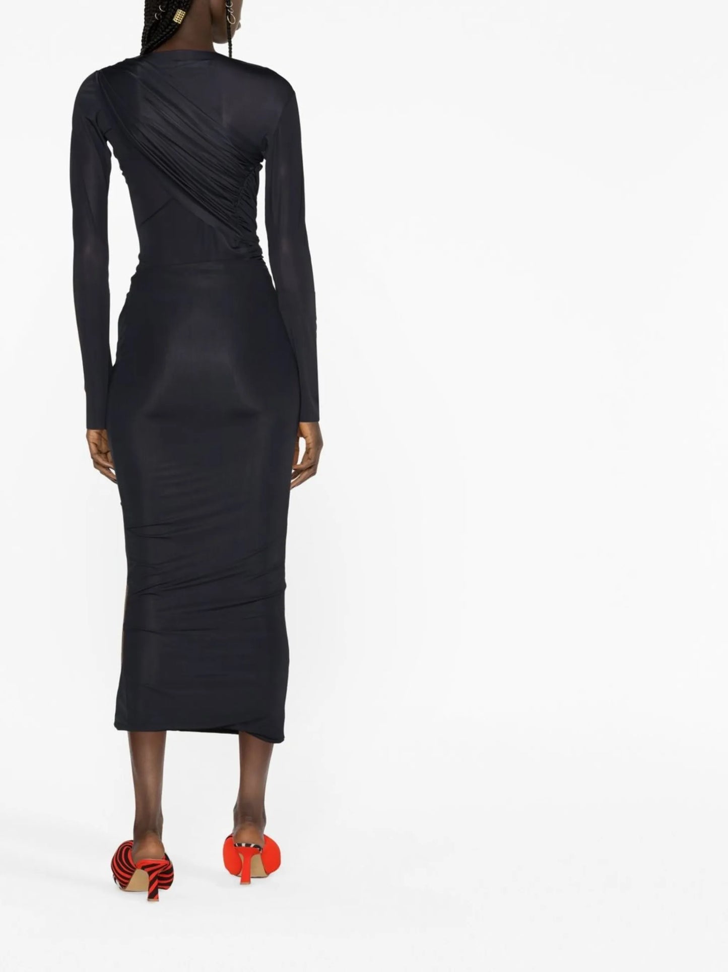 high-waisted cut-out skirt