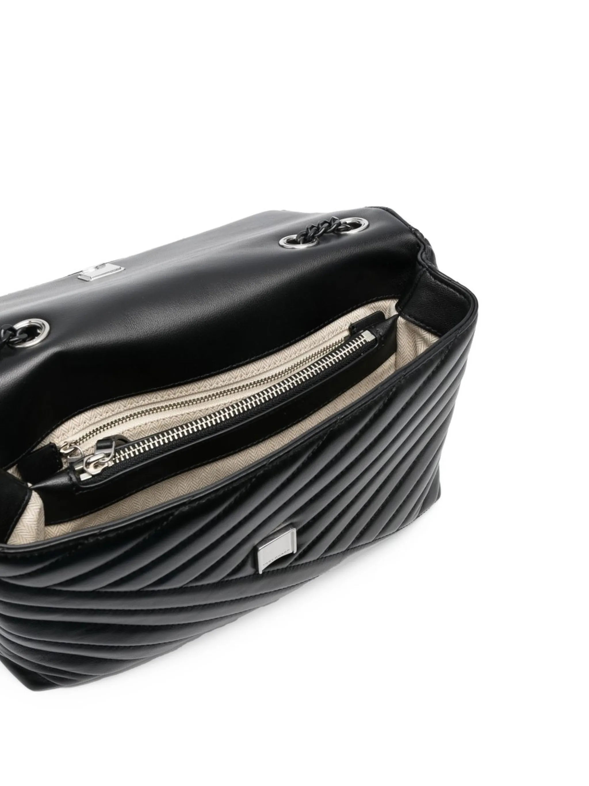 Kira Chevron Poweder coated convertible shoulder bag