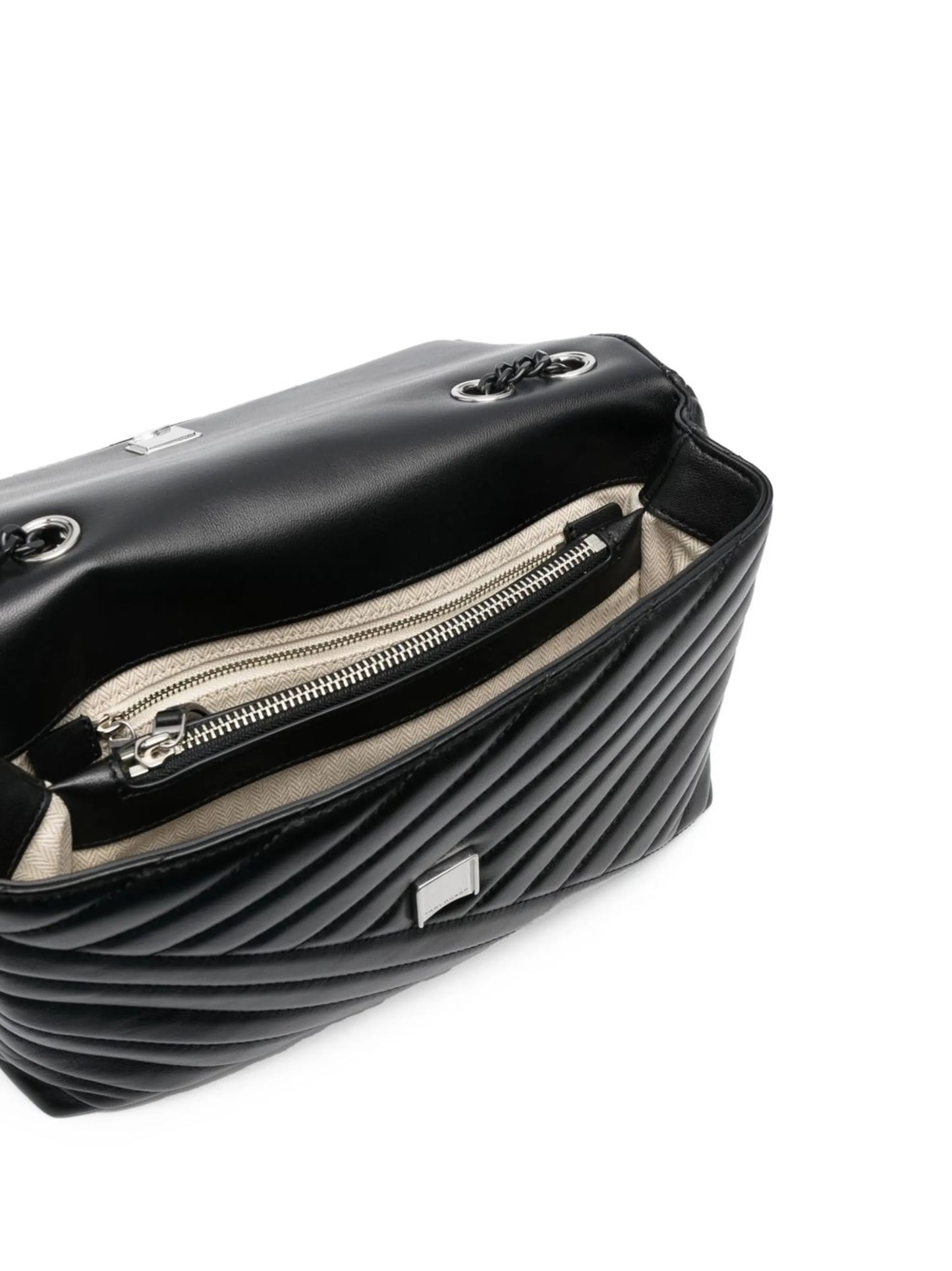 Kira Chevron Poweder coated convertible shoulder bag