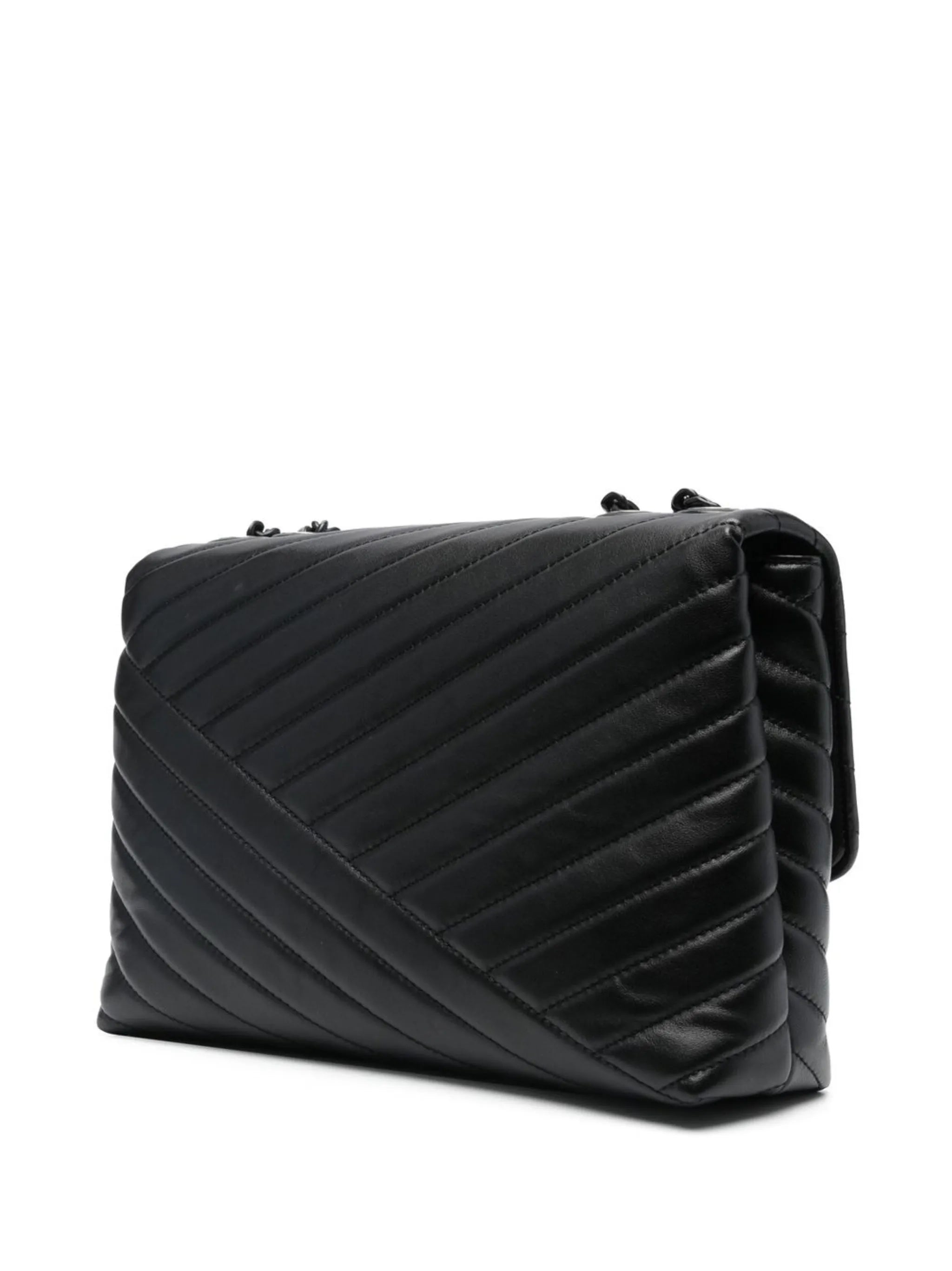 Kira Chevron Poweder coated convertible shoulder bag