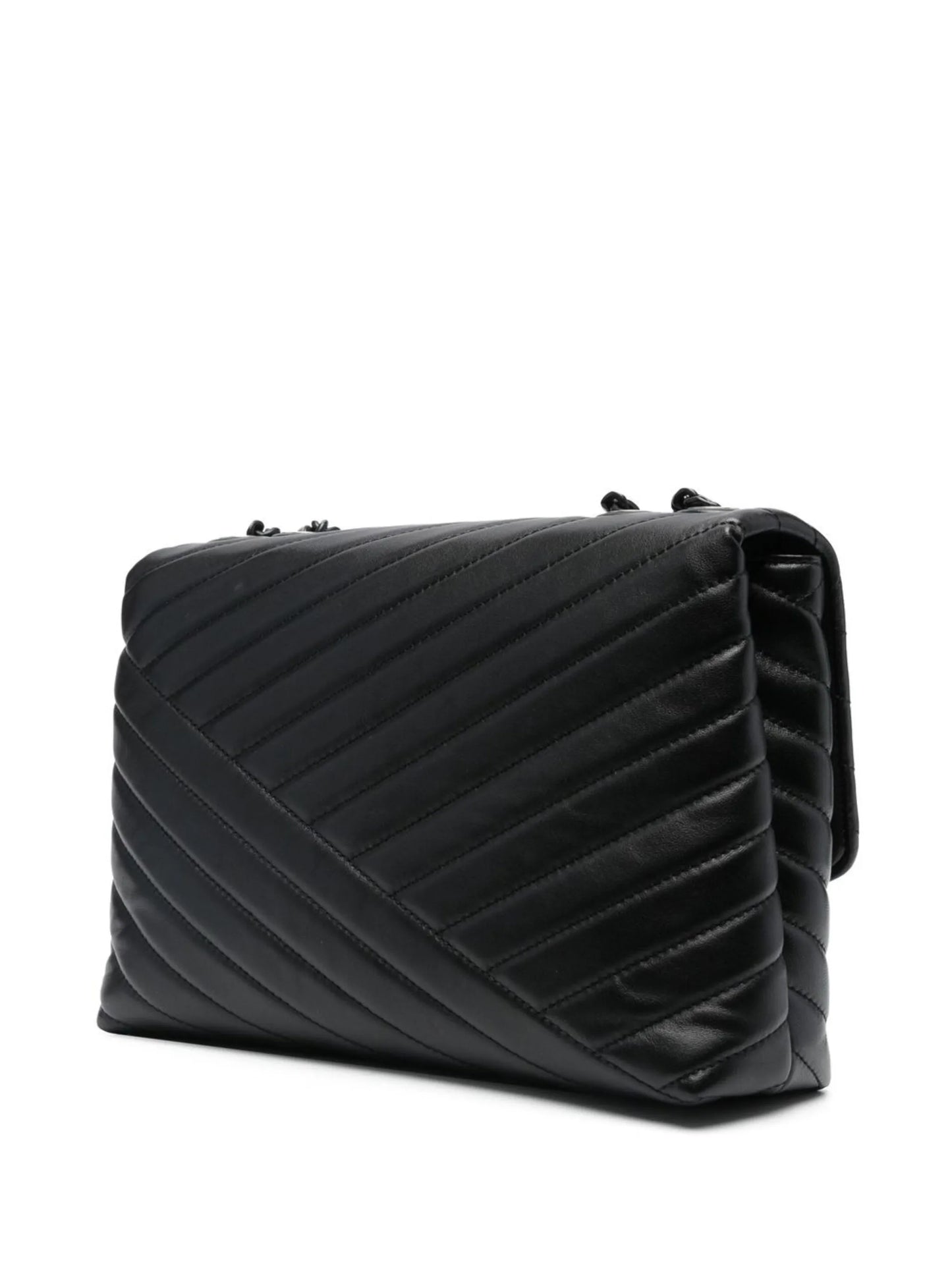 Kira Chevron Poweder coated convertible shoulder bag