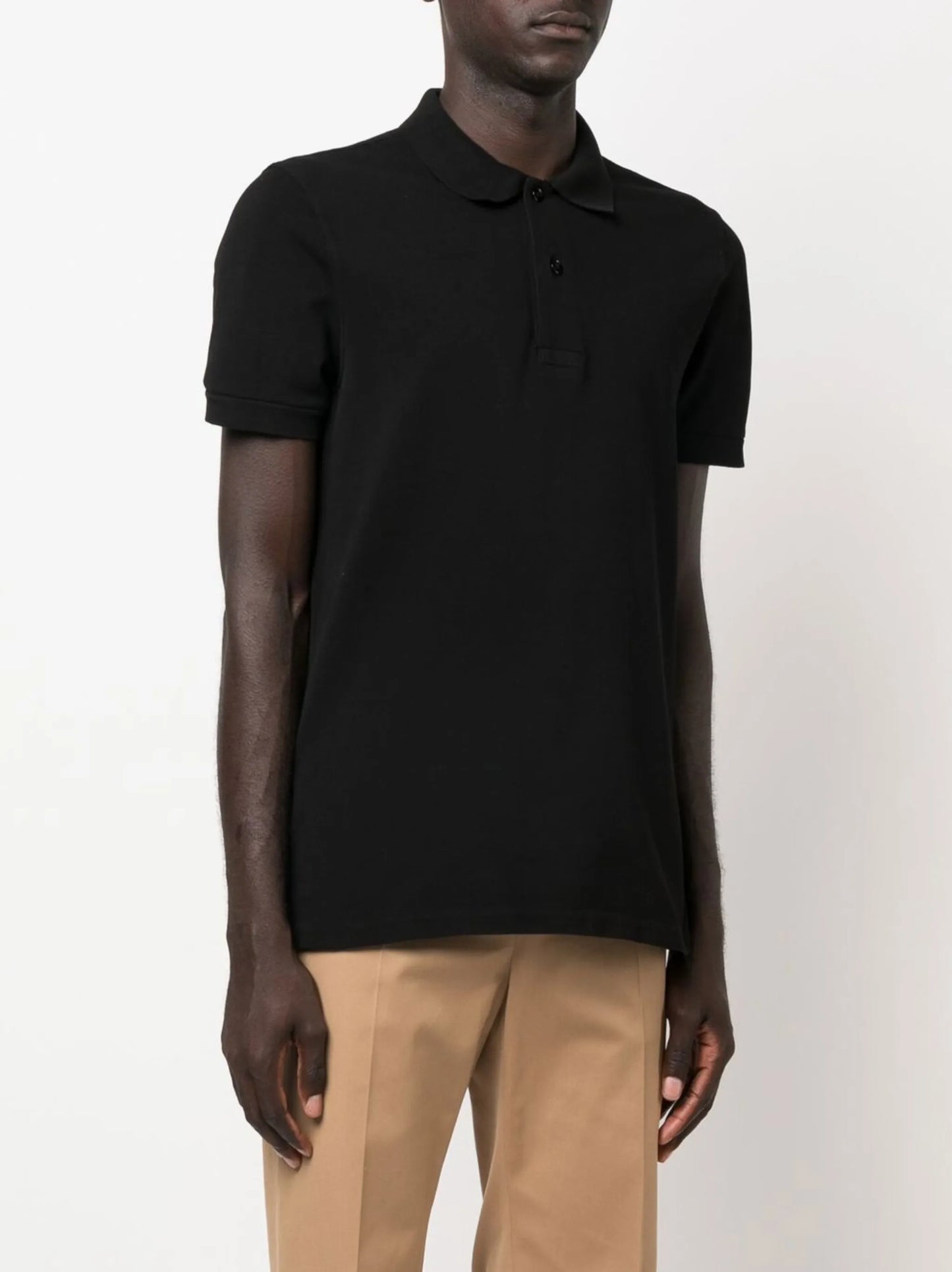 short-sleeve cotton polo shirt