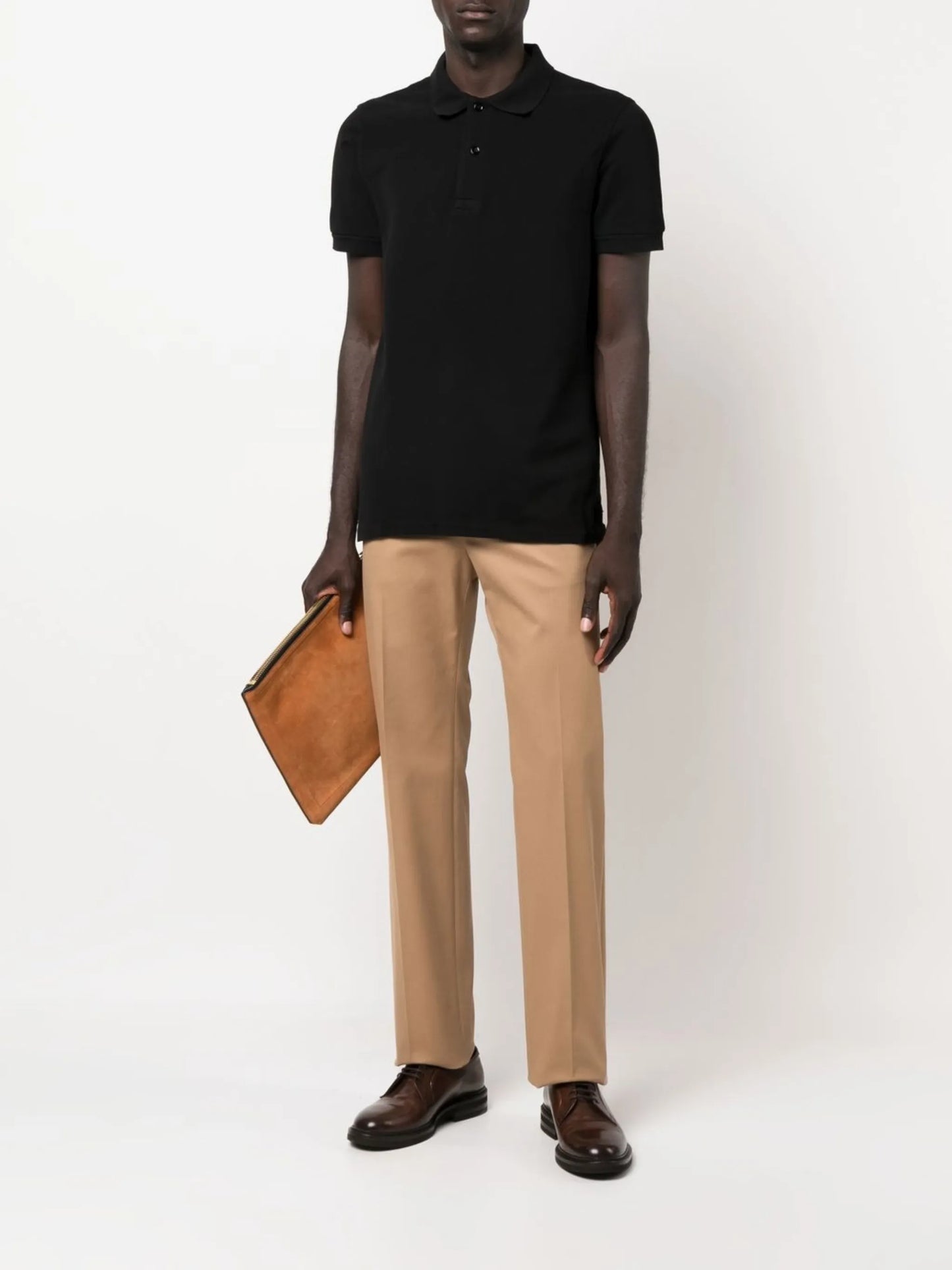short-sleeve cotton polo shirt